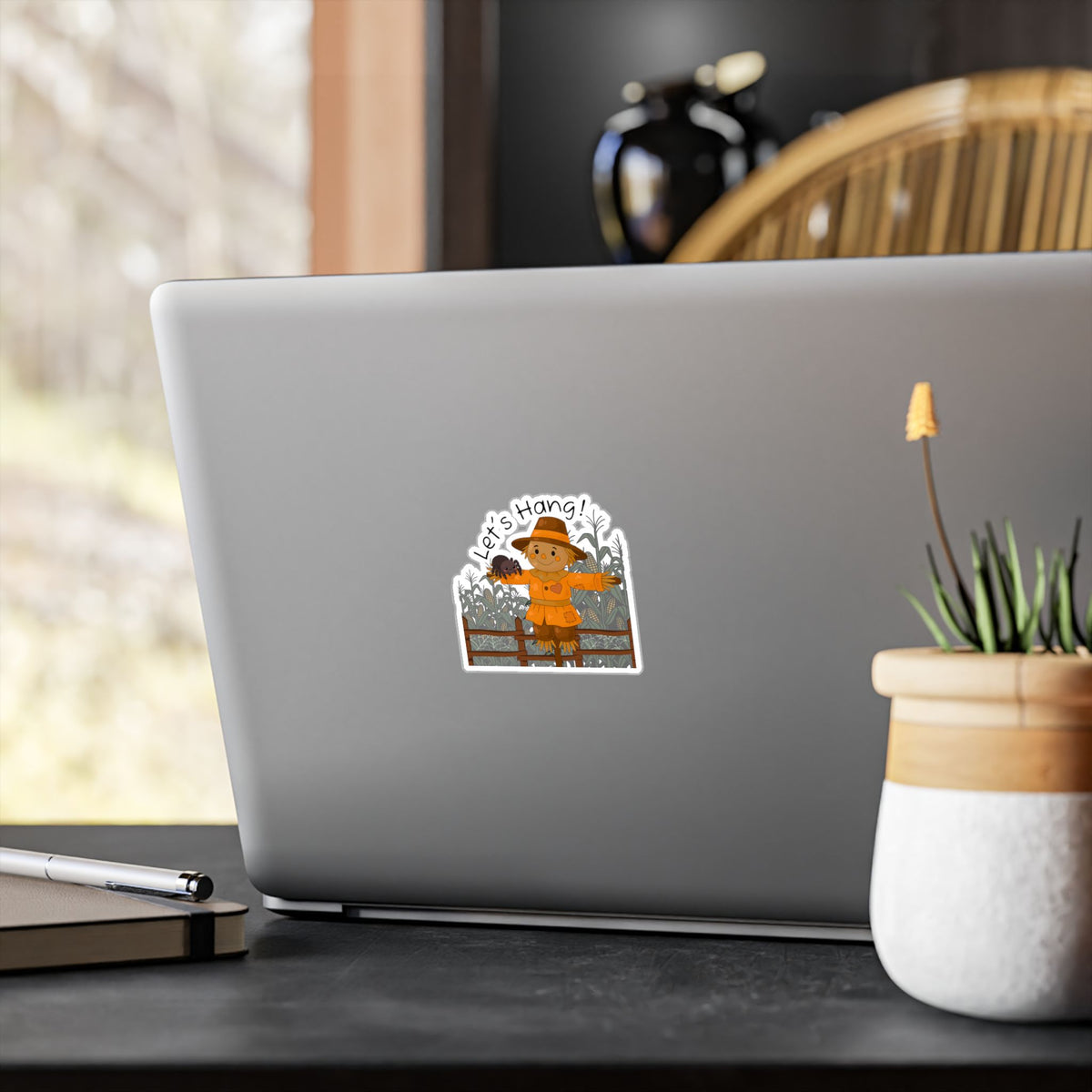 Halloween Spider and Scarecrow Kiss-Cut Vinyl Decals