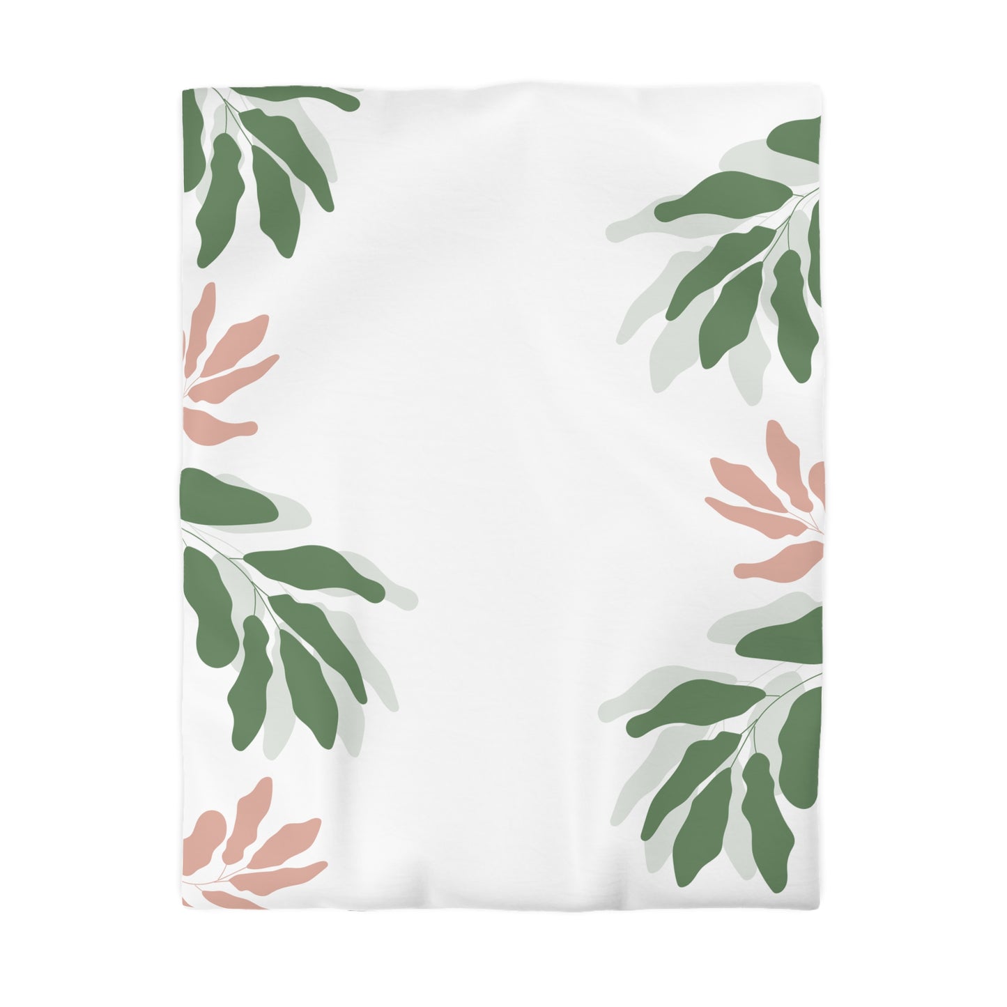 Chilli and Bandit Heeler, Leaves -Inspired Microfiber Duvet Cover