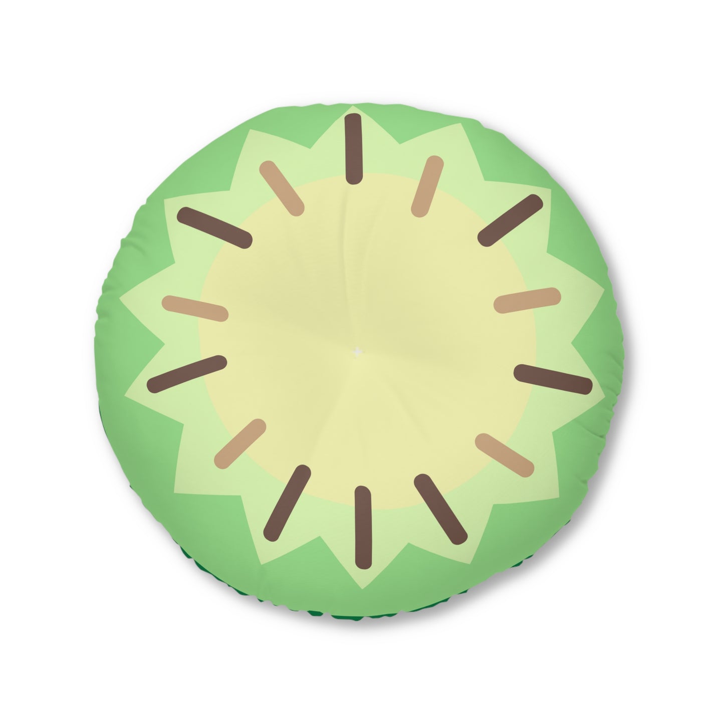 Watermelin/kiwi. Tufted Floor Pillow, Round