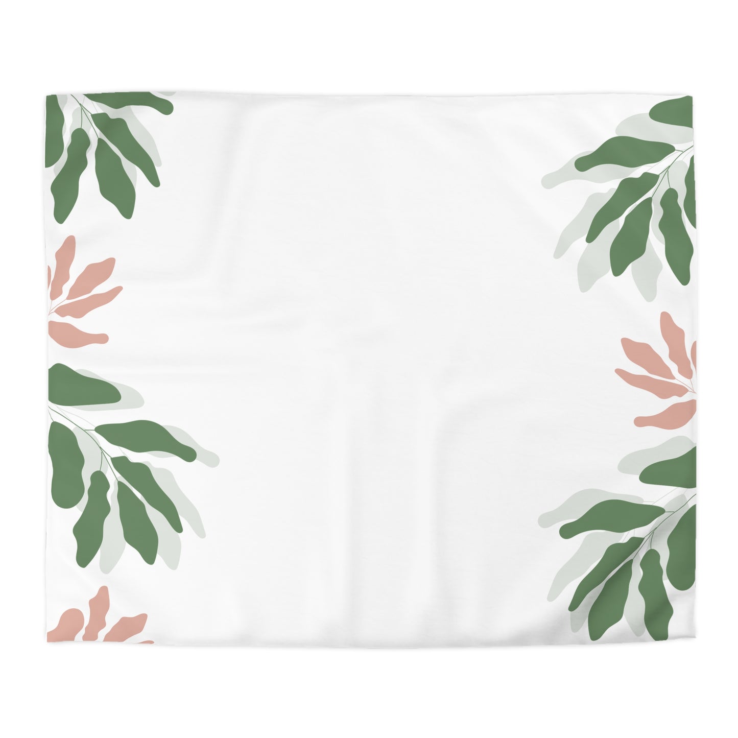 Chilli and Bandit Heeler, Leaves -Inspired Microfiber Duvet Cover