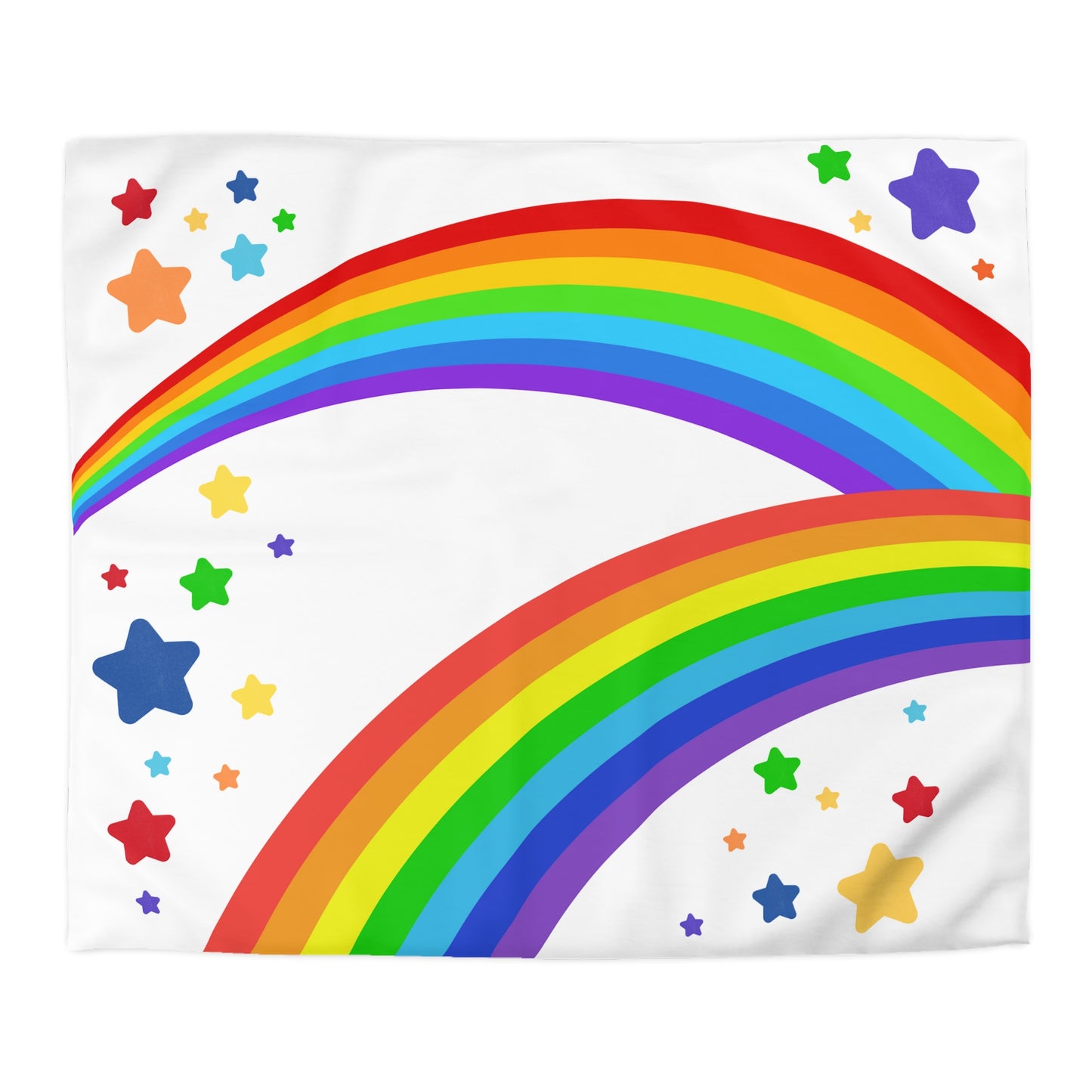 Rainbow Brite Inspired- Microfiber Duvet Cover-