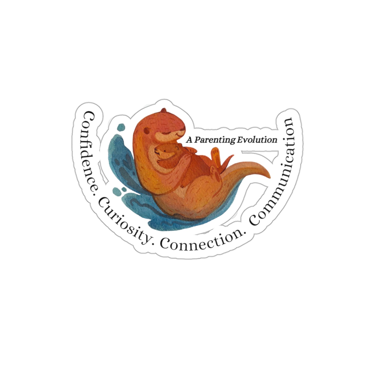 Otters, Parenting Evolution, Parenting, Mom gift, Dad gift, Parenting Gift, Die-Cut Stickers