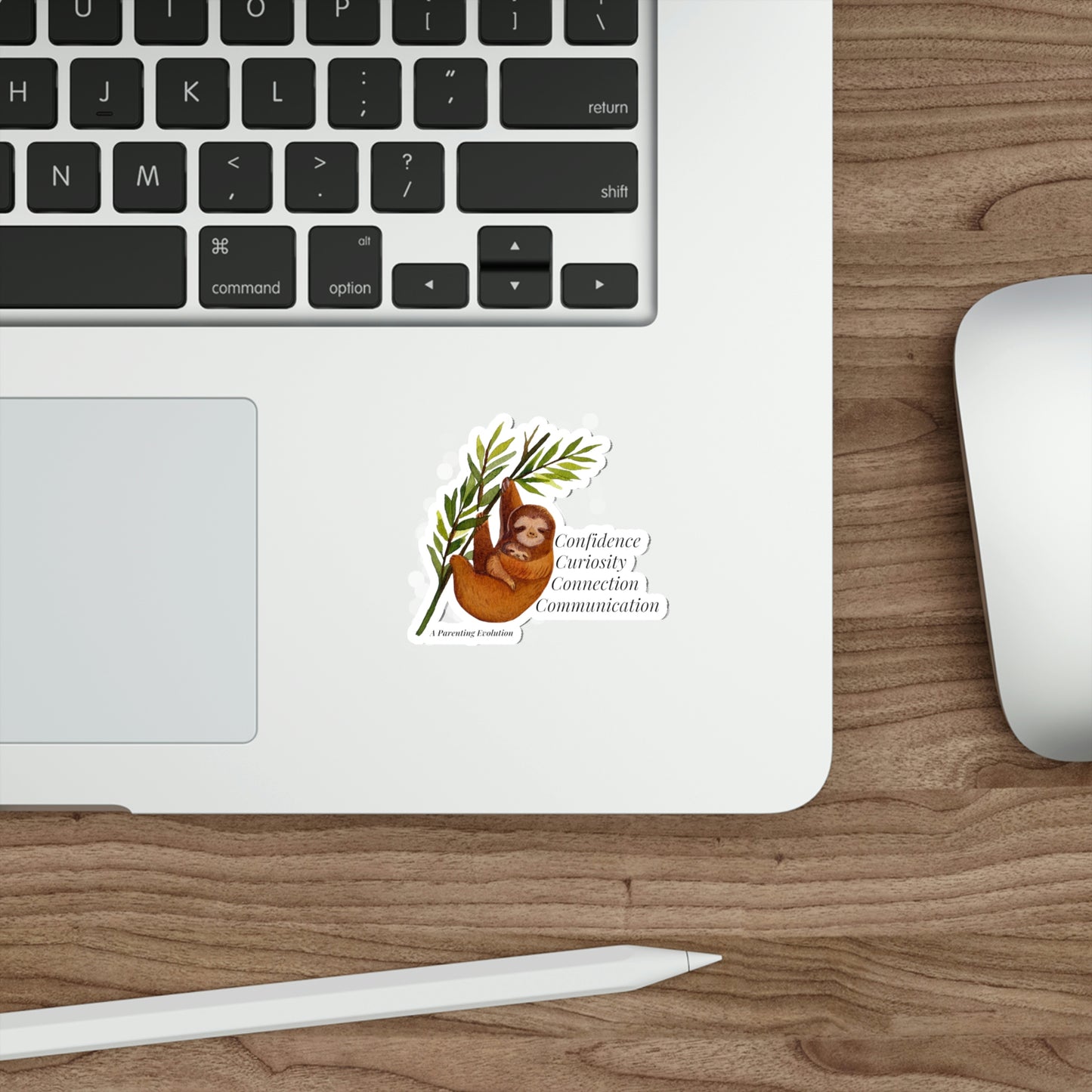 Sloth, Parenting, Parenting Evolution, Parent Gift, Mom Gift, Dad Gift, Die-Cut Stickers