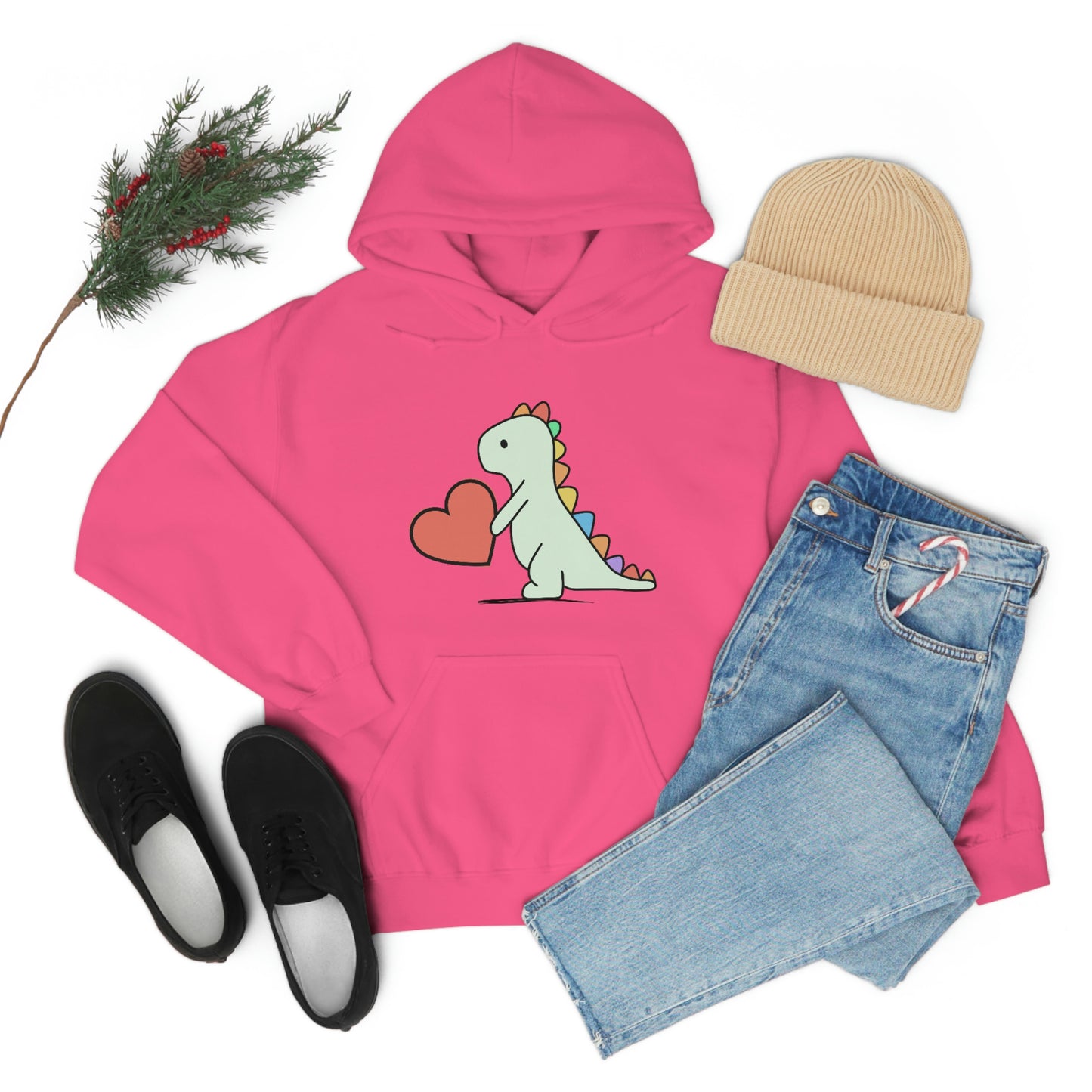 Dinosaur Hoodie, Rainbow Dinosaur,