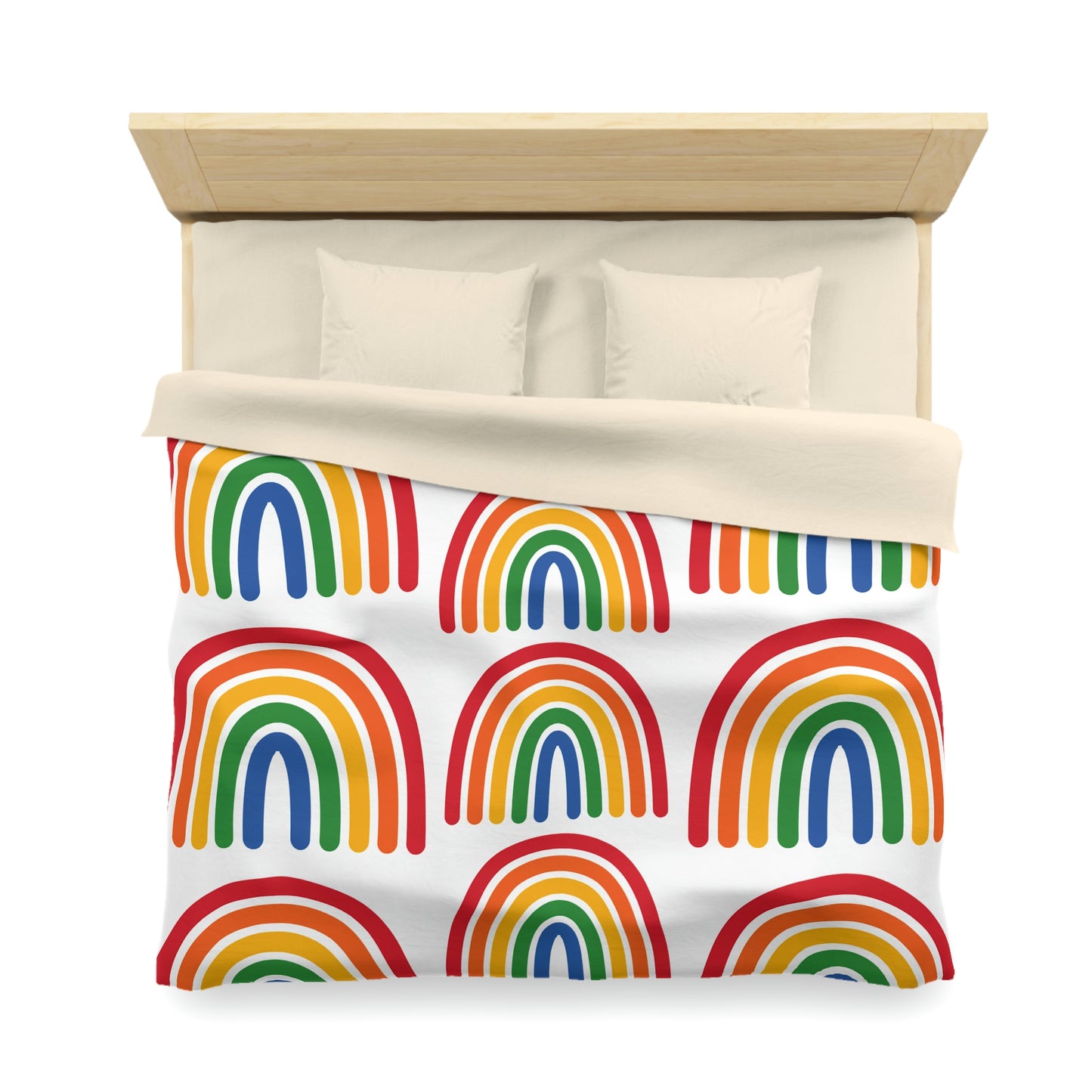 Rainbow Duvet, Multiple Rainbow, Rainbow Pattern, Drop Pattern, Duvet Cover
