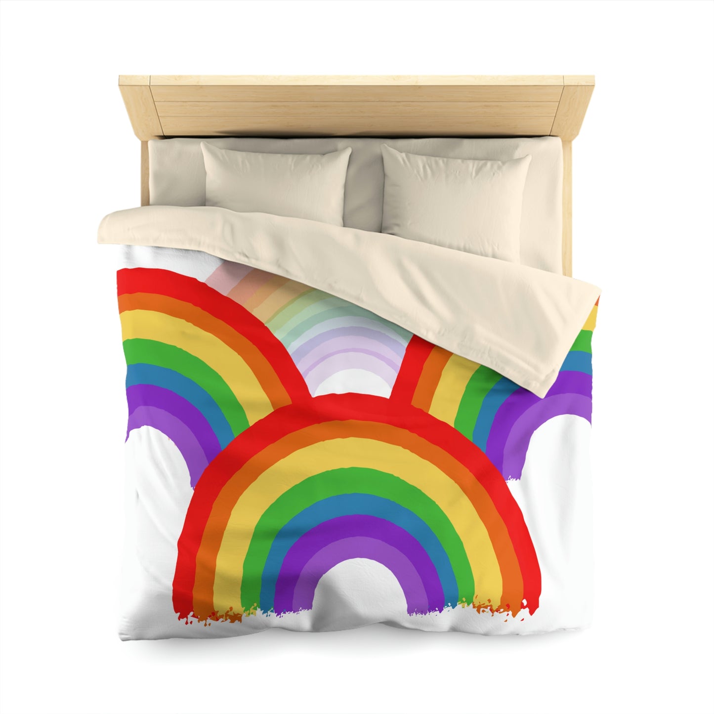 Rainbow Bedding, Multiple Rainbow- Microfiber Duvet Cover