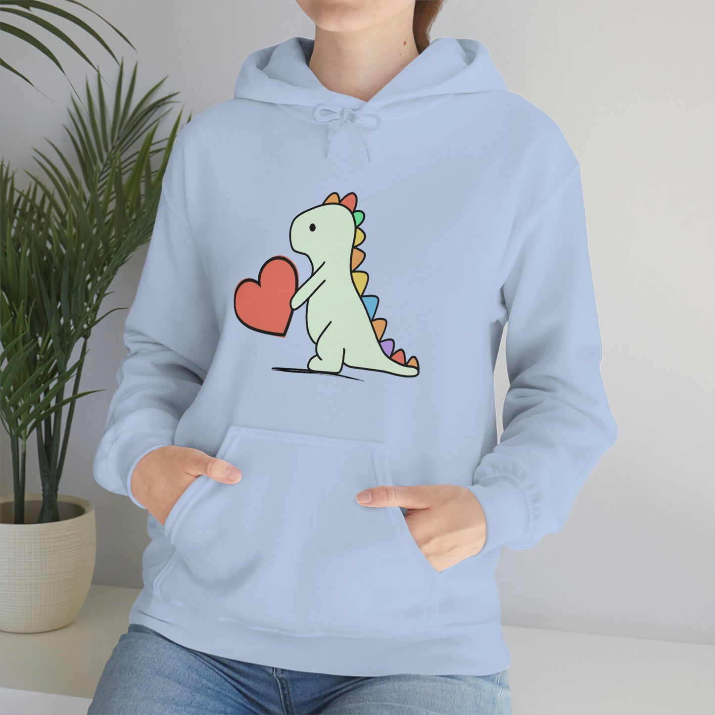 Dinosaur Hoodie, Rainbow Dinosaur,