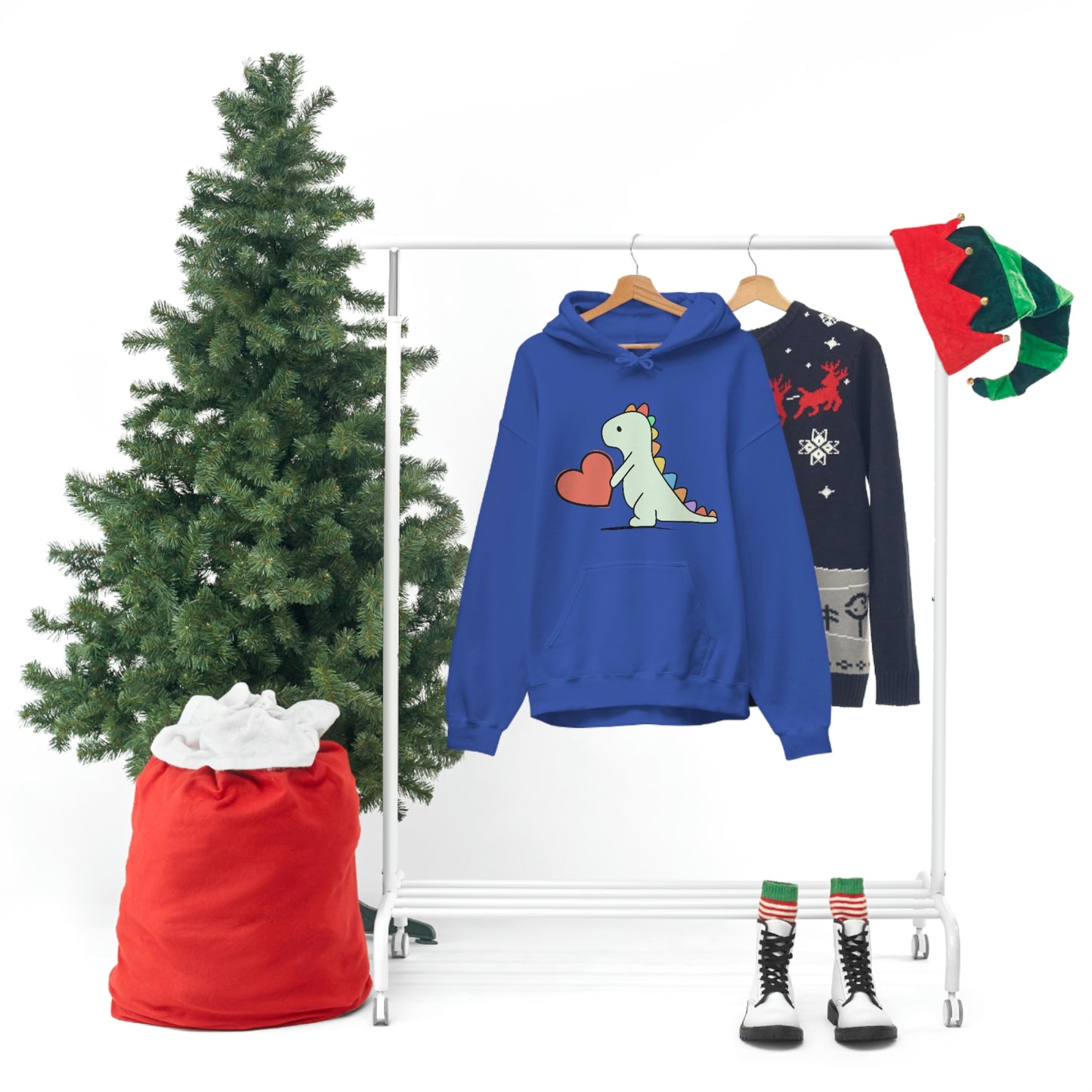 Dinosaur Hoodie, Rainbow Dinosaur,