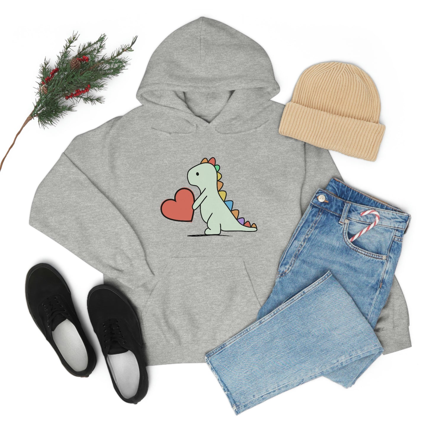 Dinosaur Hoodie, Rainbow Dinosaur,