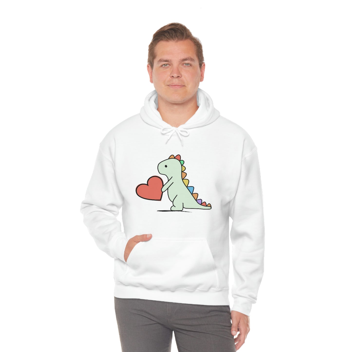Dinosaur Hoodie, Rainbow Dinosaur,