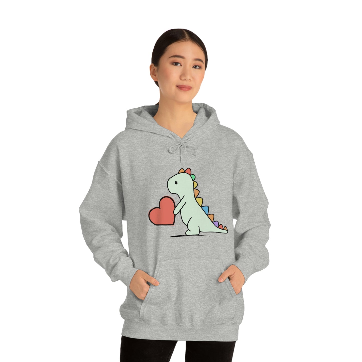 Dinosaur Hoodie, Rainbow Dinosaur,