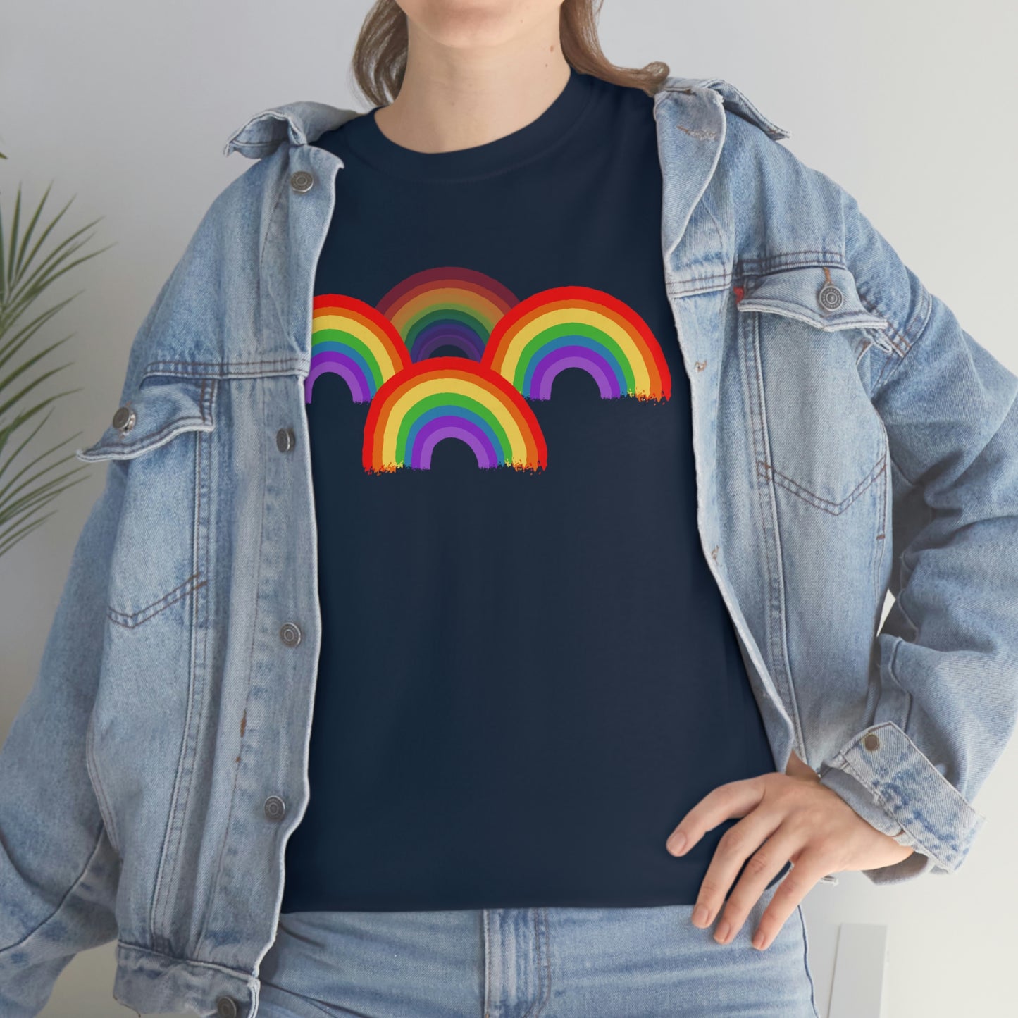 Rainbow Tee, Multiple Rainbows, Unisex Tee, Pride