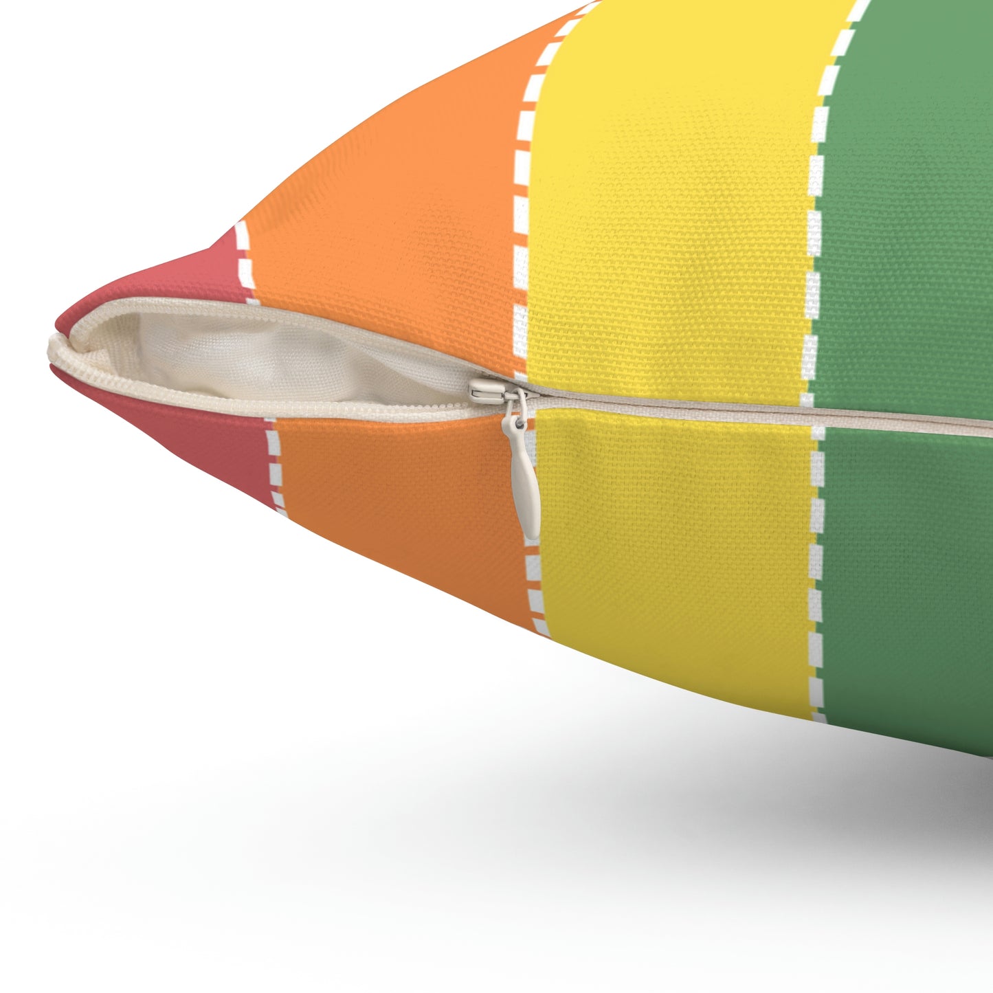 Rainbow Stripes, two sided, square pillow