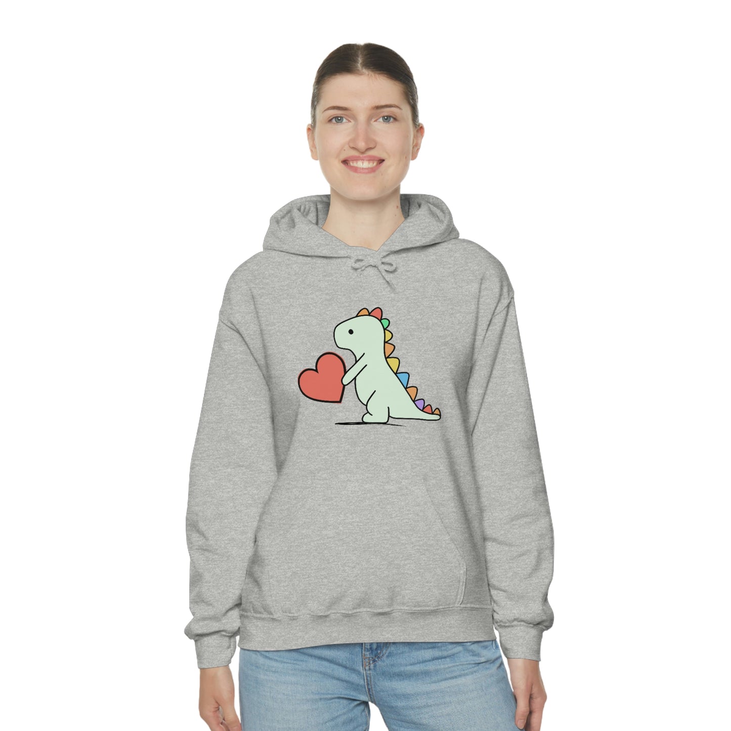 Dinosaur Hoodie, Rainbow Dinosaur,
