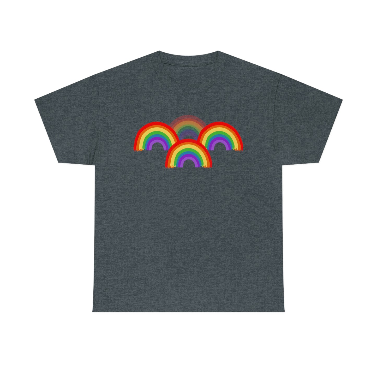 Rainbow Tee, Multiple Rainbows, Unisex Tee, Pride