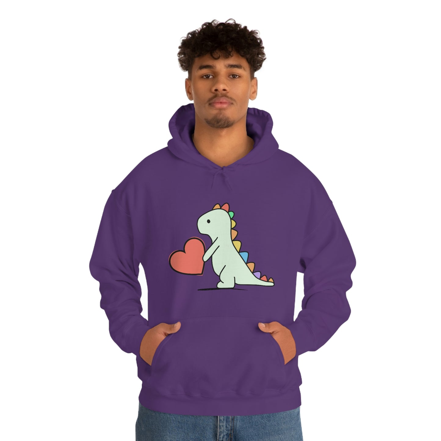 Dinosaur Hoodie, Rainbow Dinosaur,