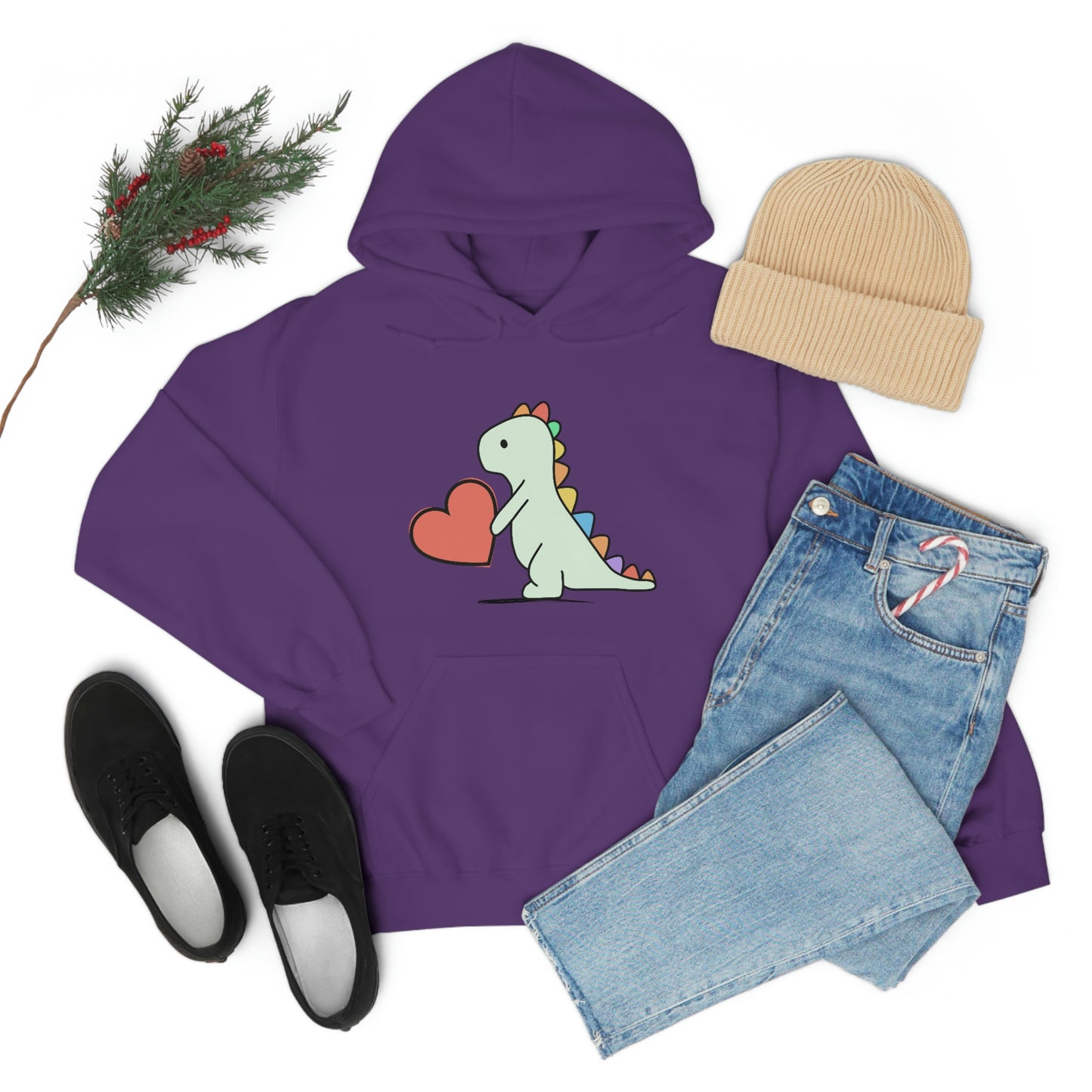 Dinosaur Hoodie, Rainbow Dinosaur,