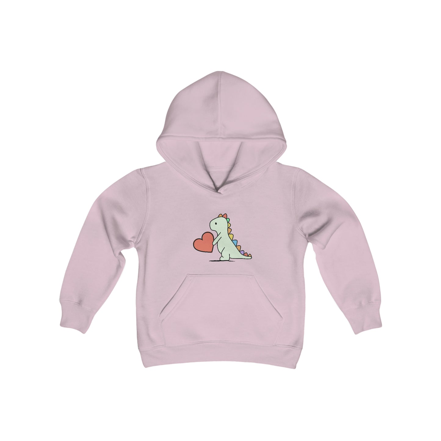 Dinosaur, Rainbow Dinosaur, Youth Hooded Sweatshirt, Valentines, Family Shirts