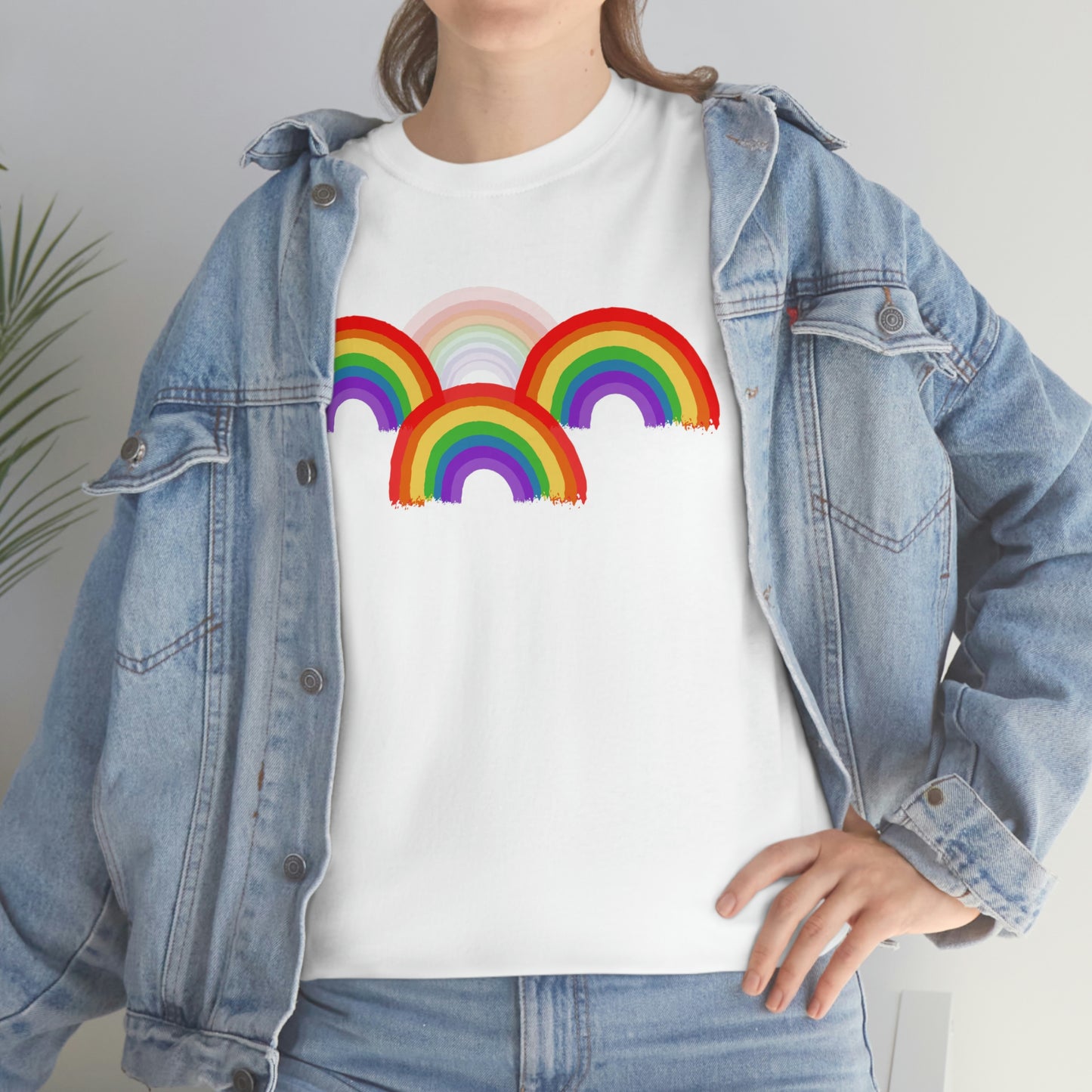 Rainbow Tee, Multiple Rainbows, Unisex Tee, Pride
