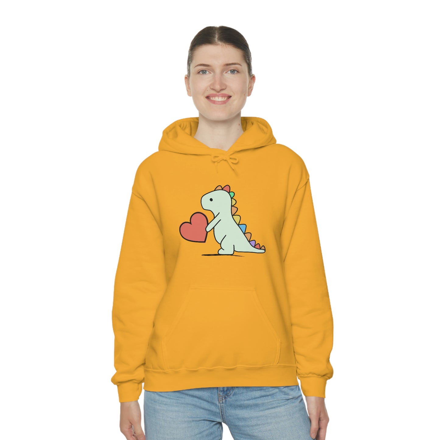 Dinosaur Hoodie, Rainbow Dinosaur,