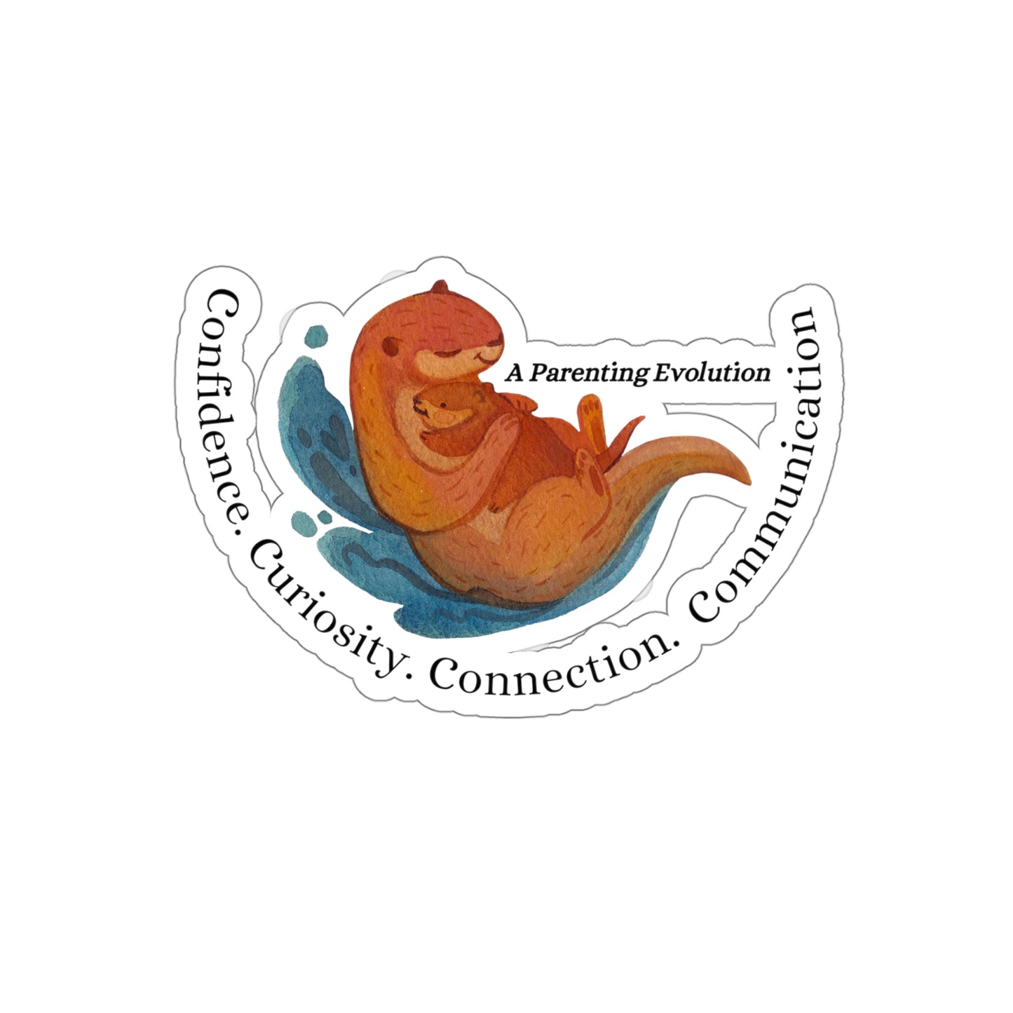 Otters, Parenting Evolution, Parenting, Mom gift, Dad gift, Parenting Gift, Die-Cut Stickers