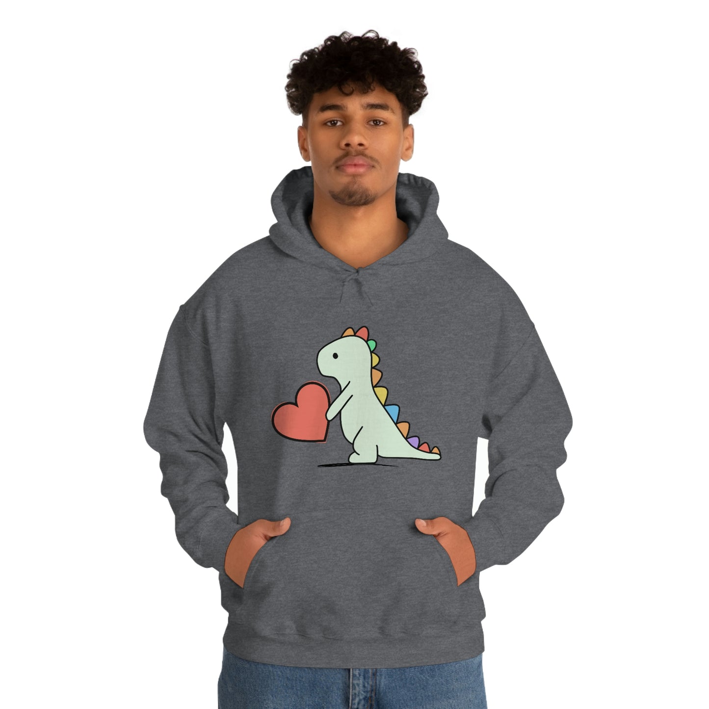 Dinosaur Hoodie, Rainbow Dinosaur,