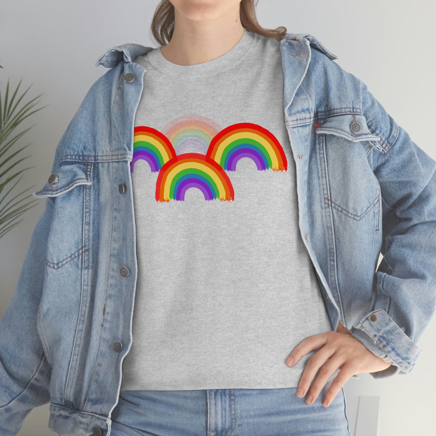Rainbow Tee, Multiple Rainbows, Unisex Tee, Pride
