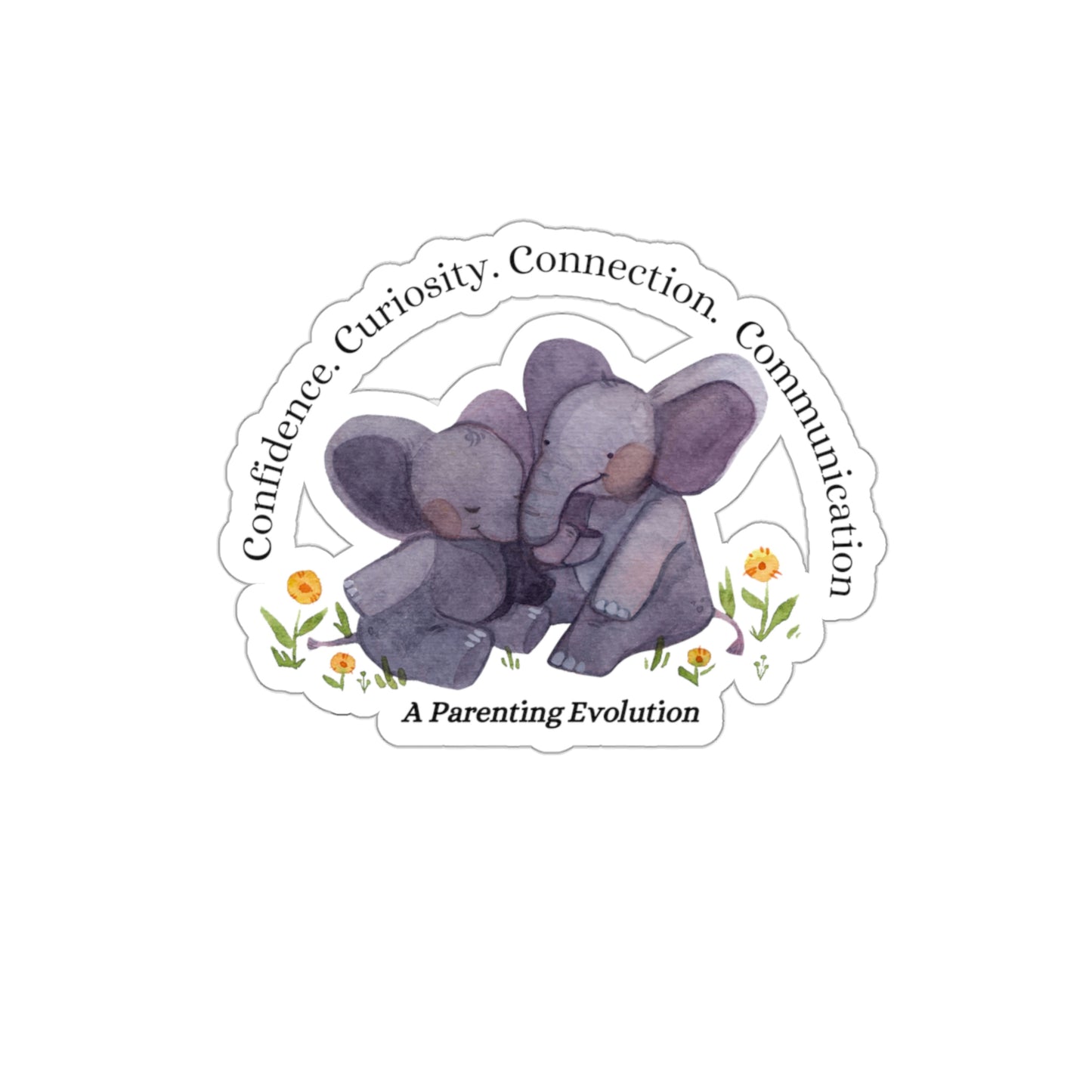 Elephants, Parenting Evolution, Parenting, Mom gift, Dad gift, Parenting Gift, Die-Cut Stickers