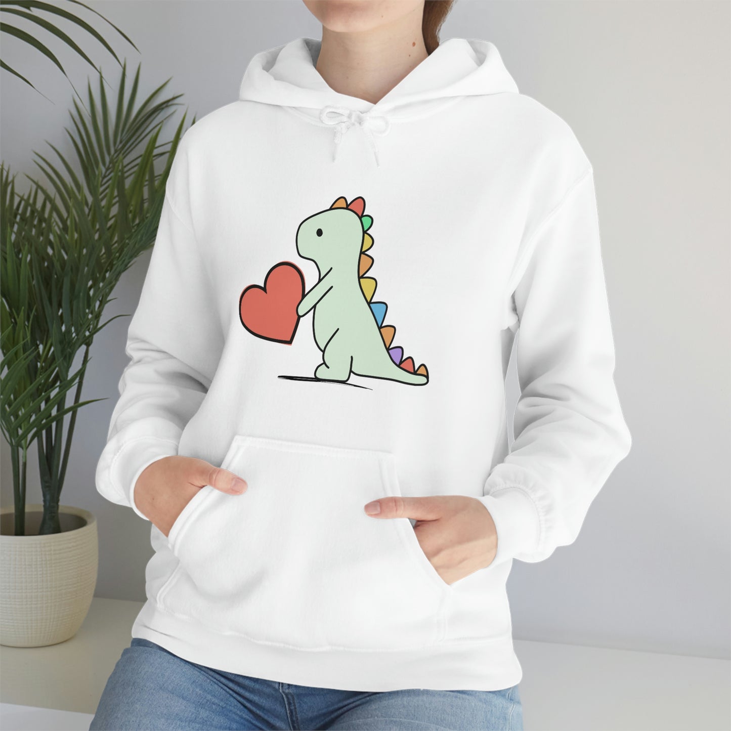 Dinosaur Hoodie, Rainbow Dinosaur,