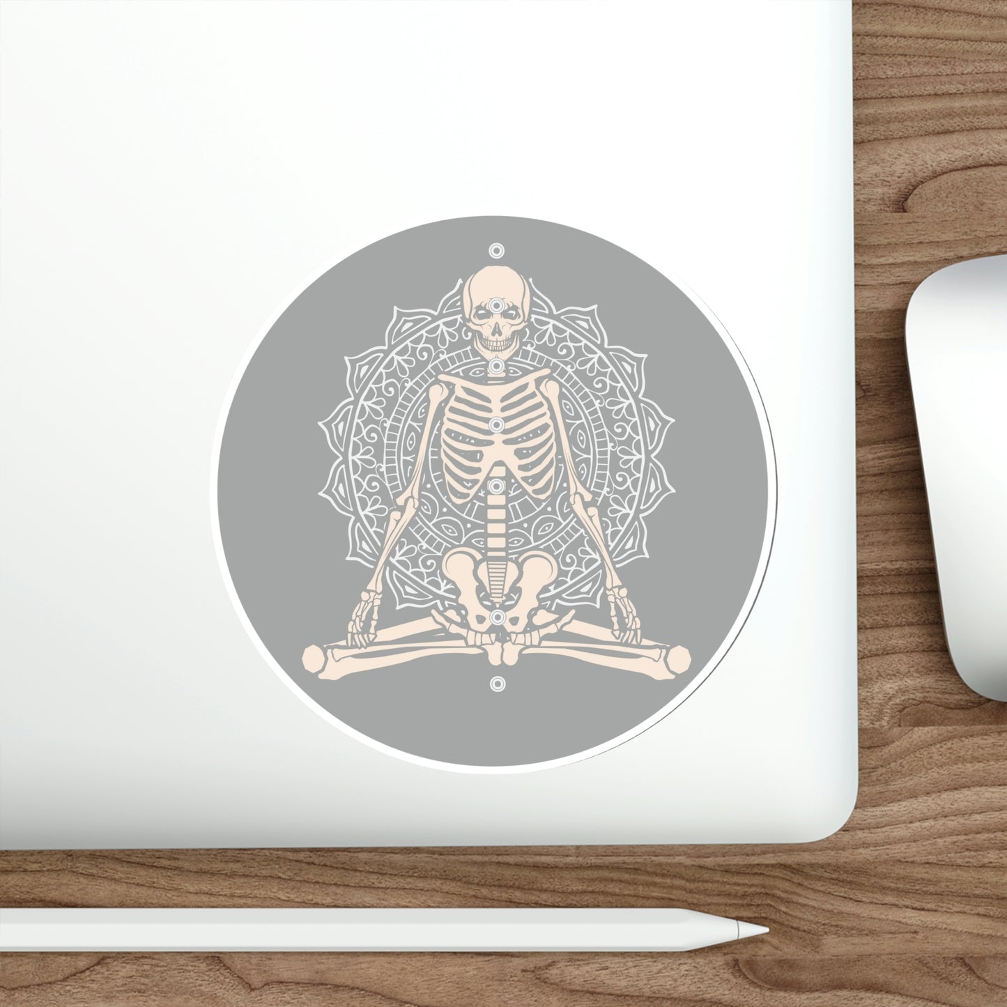 Skeleton,yoga, rest in piece, yoga skeleton, Die-Cut Stickers, Multiple sizes