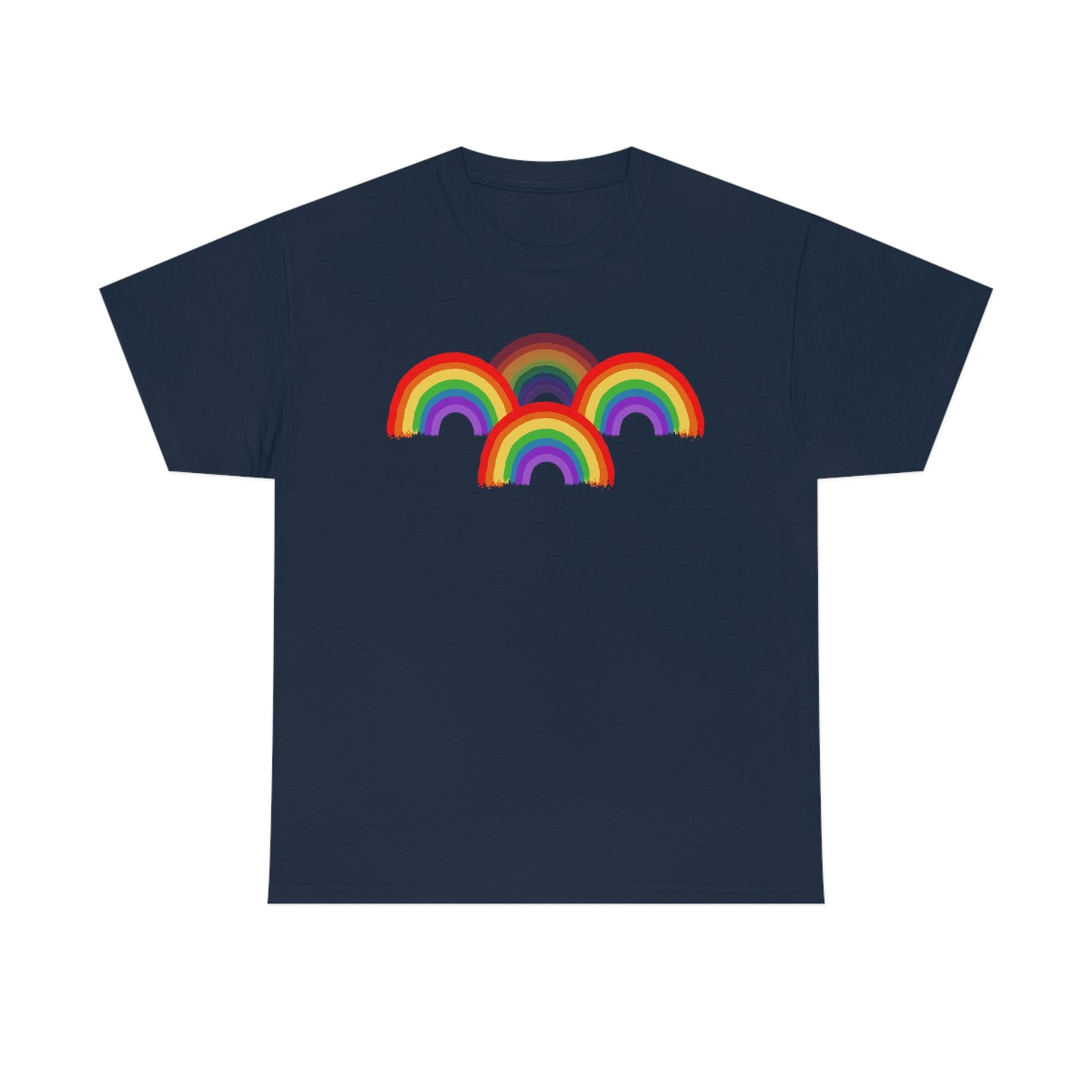 Rainbow Tee, Multiple Rainbows, Unisex Tee, Pride