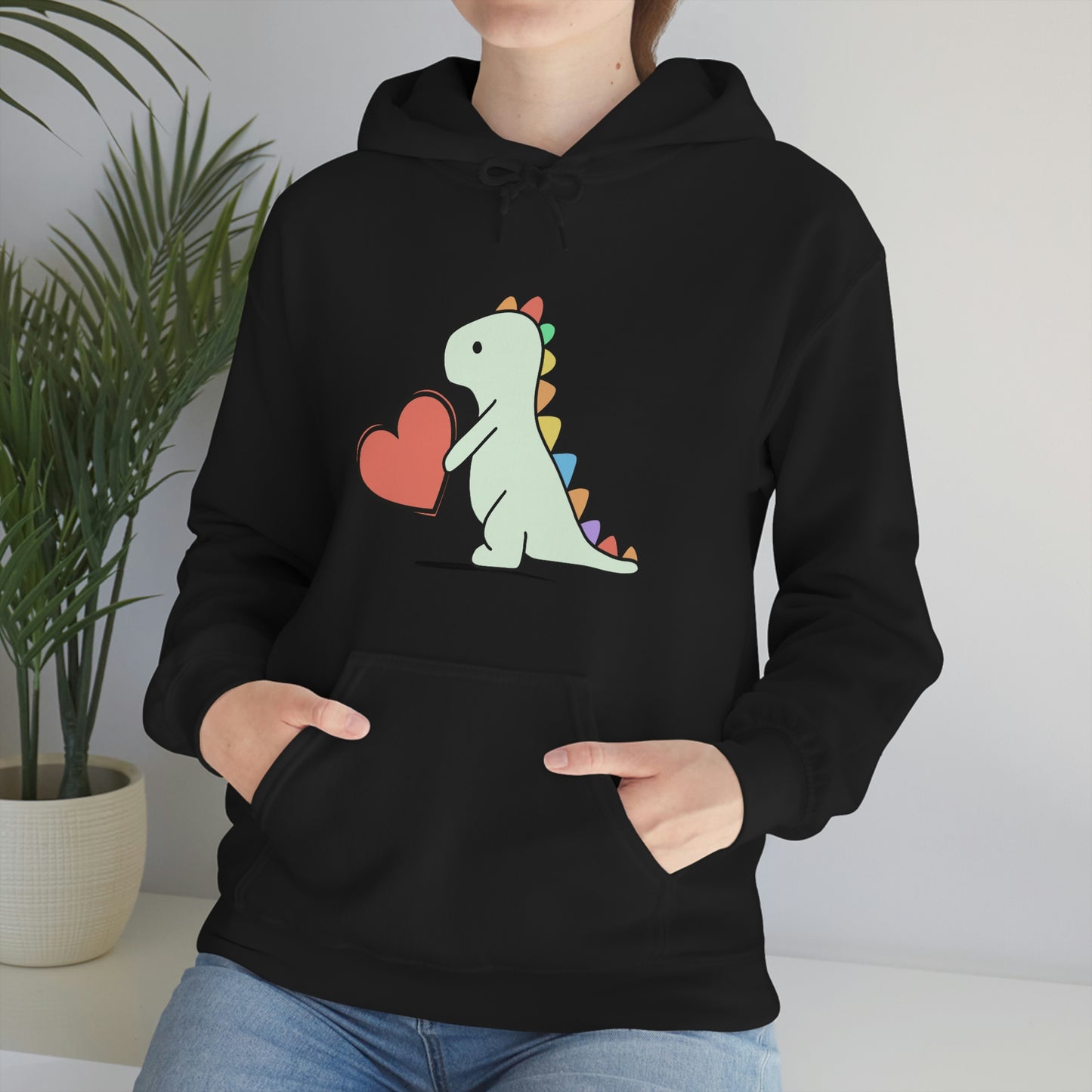 Dinosaur Hoodie, Rainbow Dinosaur,