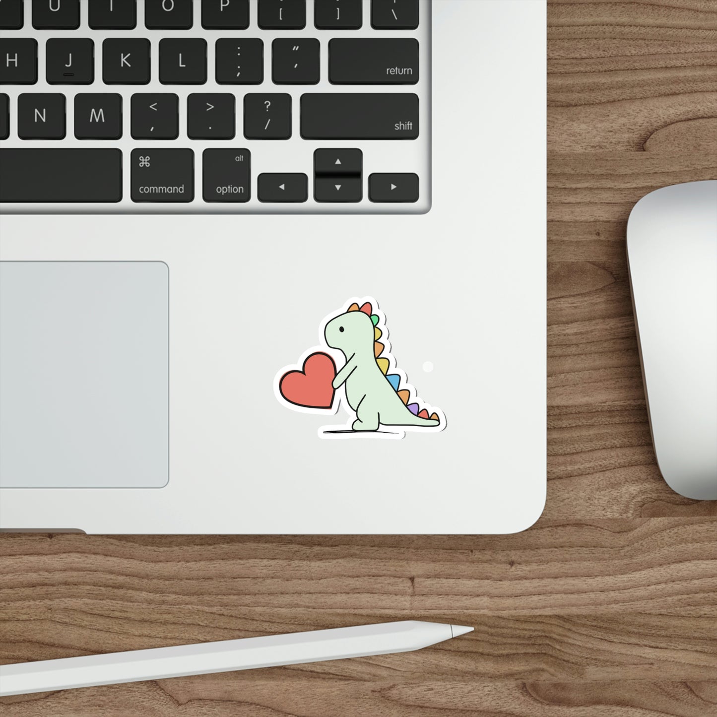 Rainbow Dinosaur, Dinosaur, Cute, Kids, Family, Valentines, Die-Cut Stickers