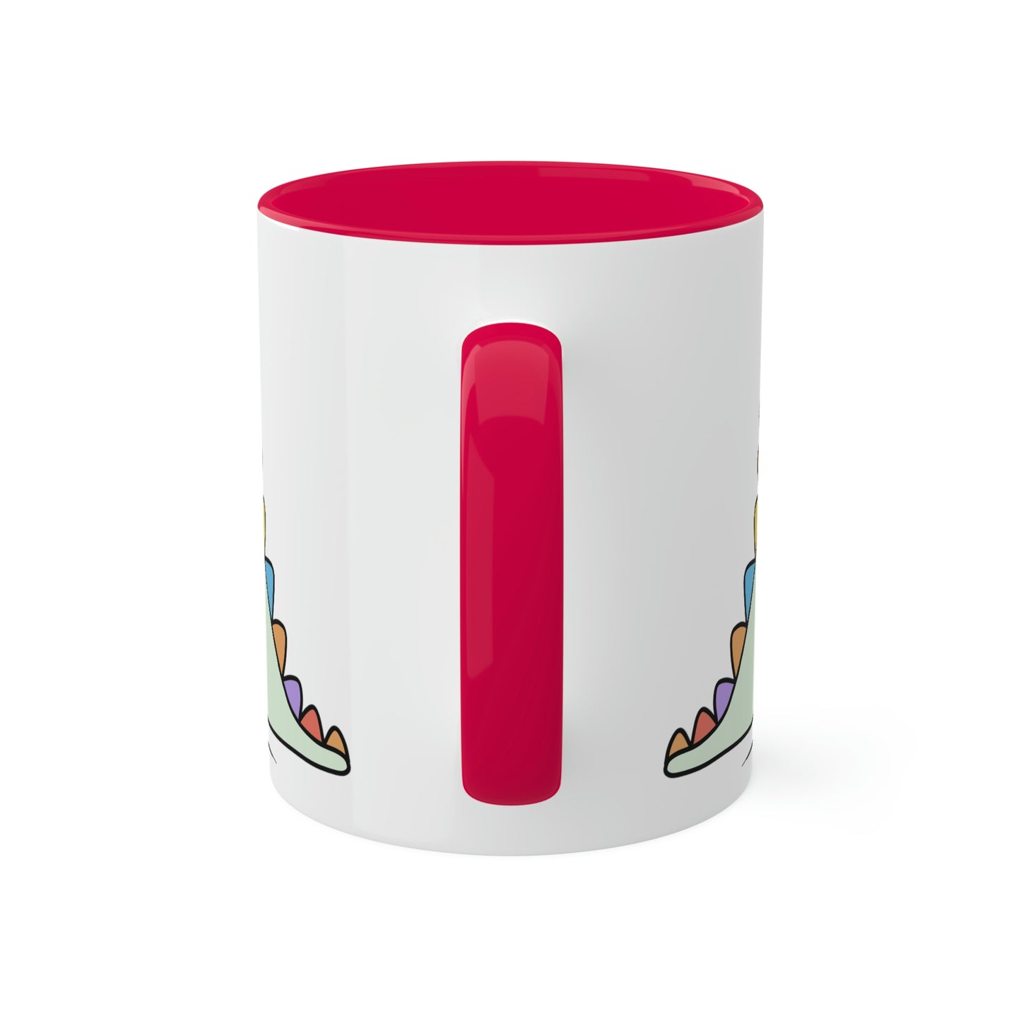 Rainbow Dinosaur, Rainbow Dino, Valentine, Multiple options, Colorful Mugs, 11oz