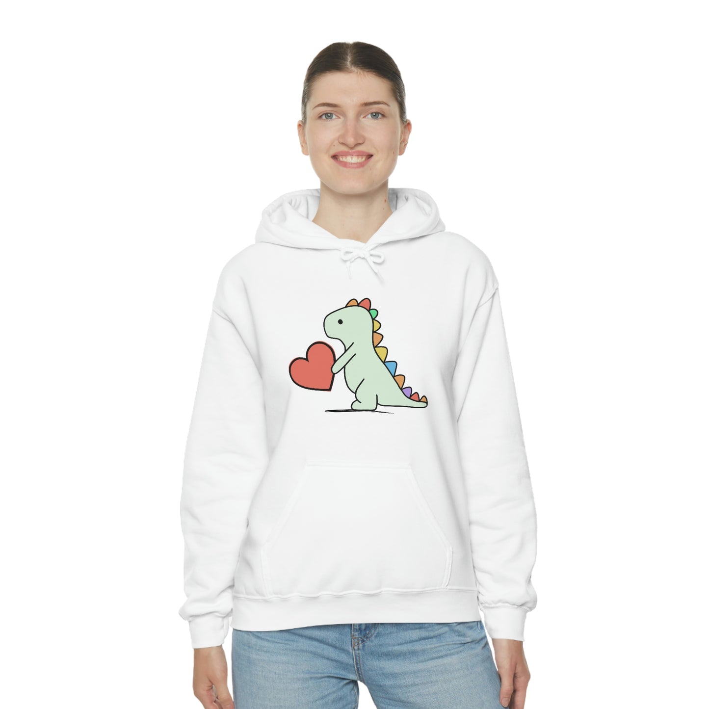 Dinosaur Hoodie, Rainbow Dinosaur,