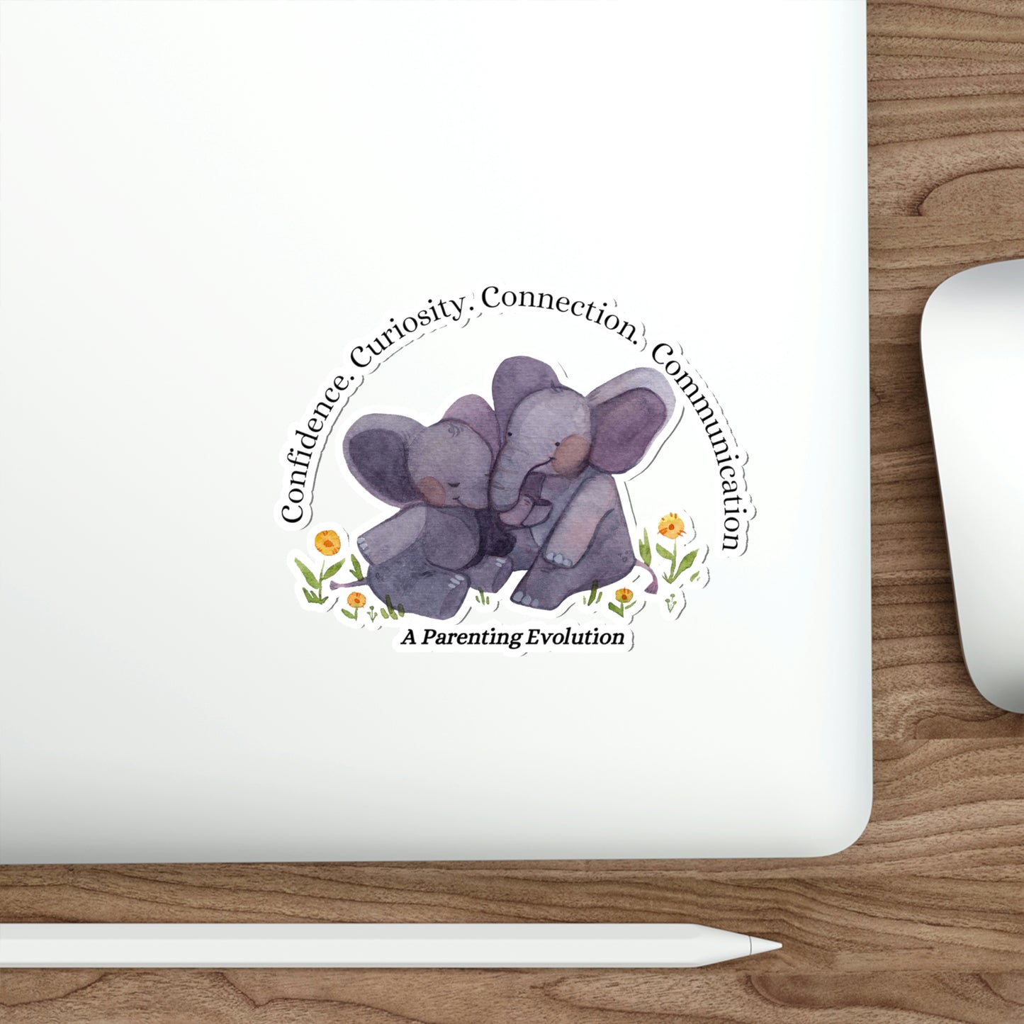 Elephants, Parenting Evolution, Parenting, Mom gift, Dad gift, Parenting Gift, Die-Cut Stickers