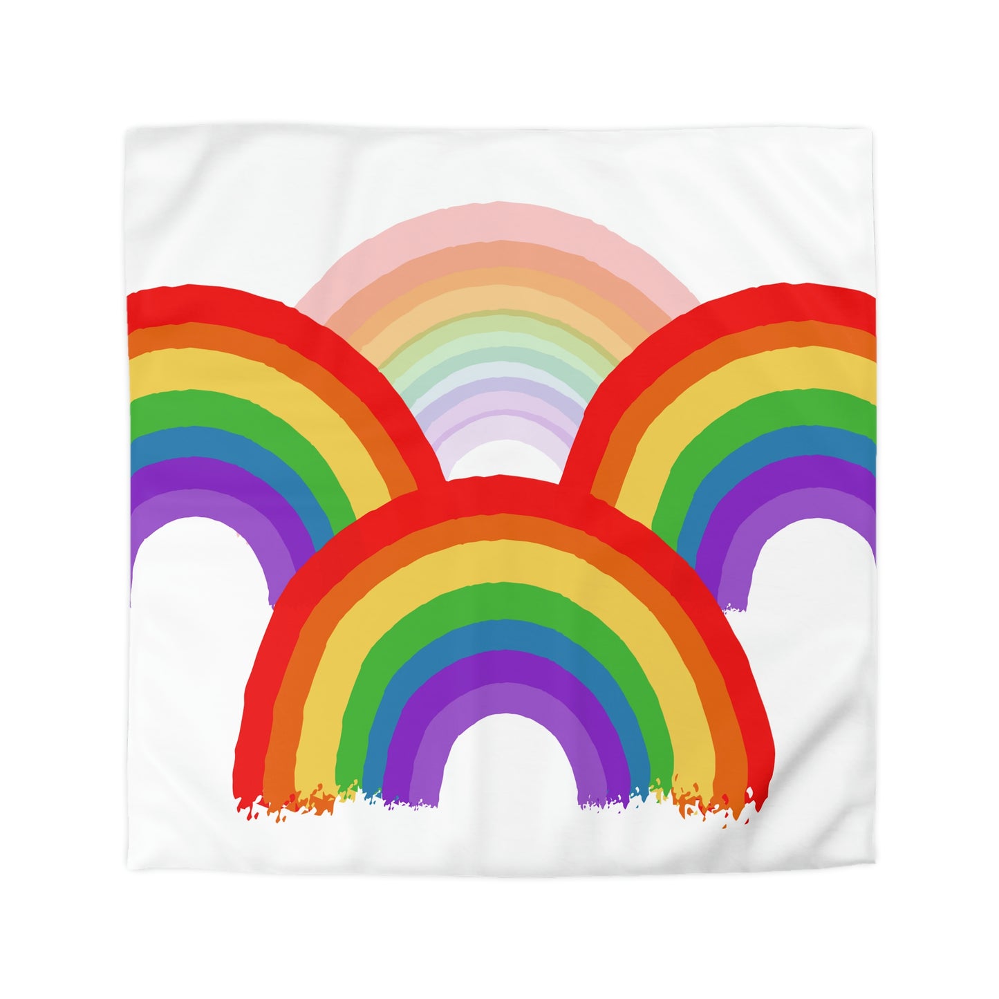 Rainbow Bedding, Multiple Rainbow- Microfiber Duvet Cover