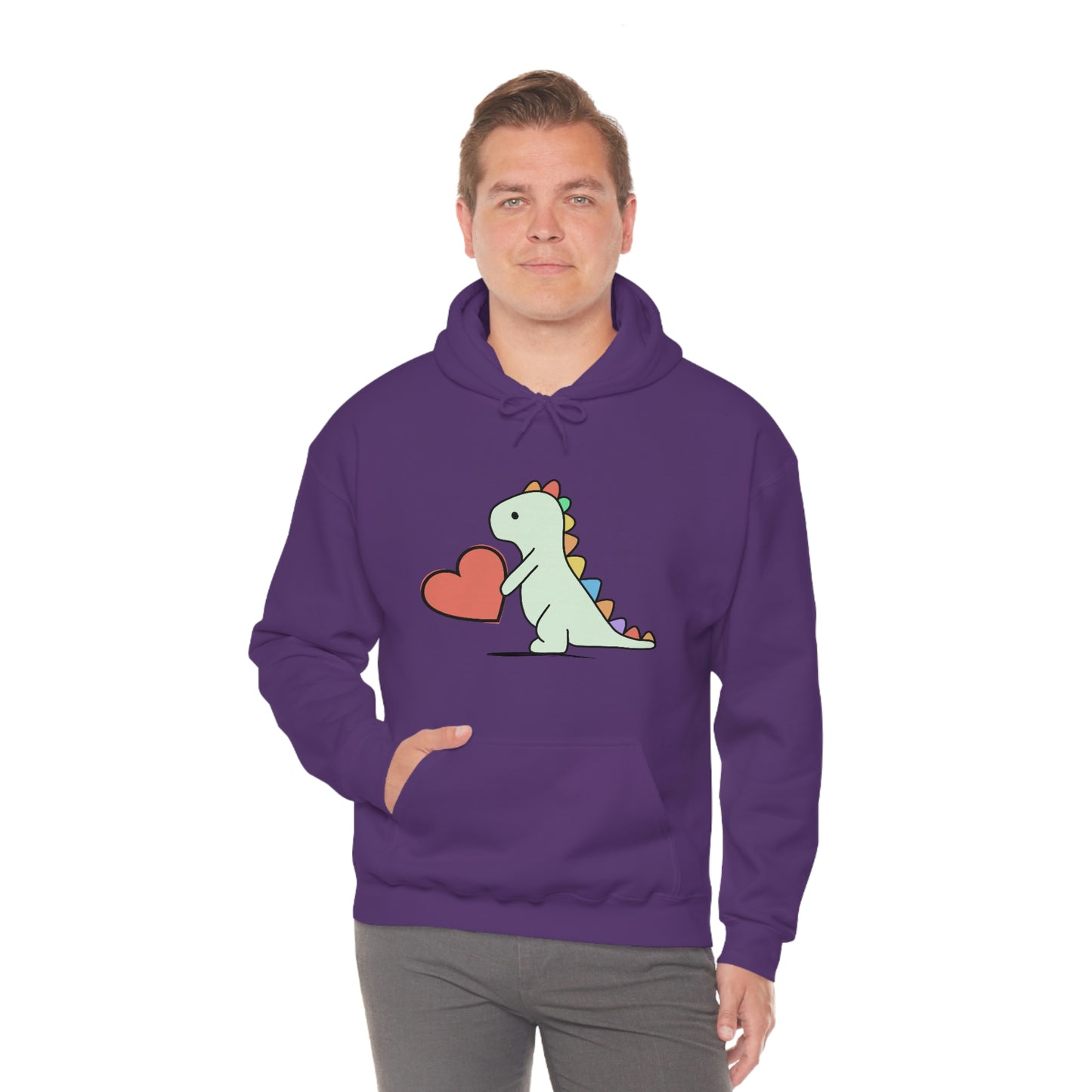 Dinosaur Hoodie, Rainbow Dinosaur,
