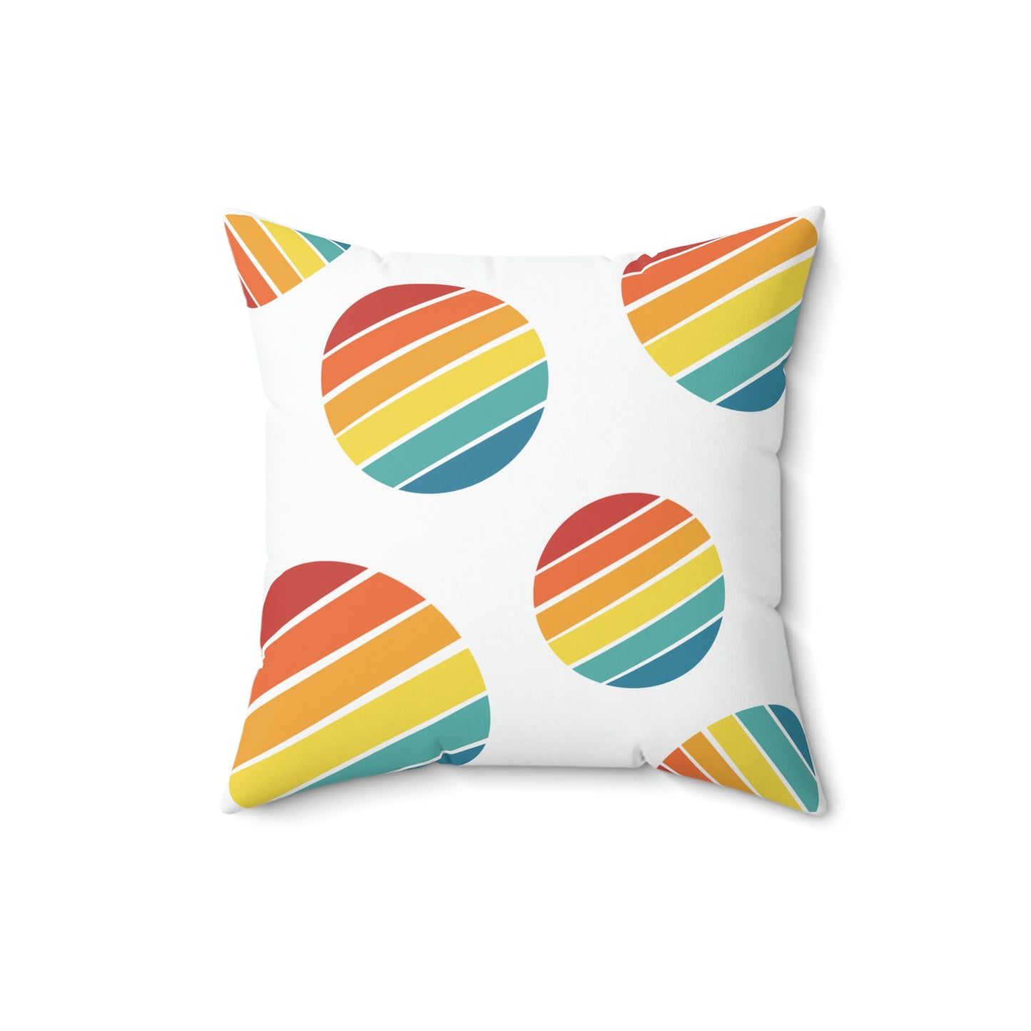 Rainbow Circles, Rainbow Polka Dots, Vintage inspired