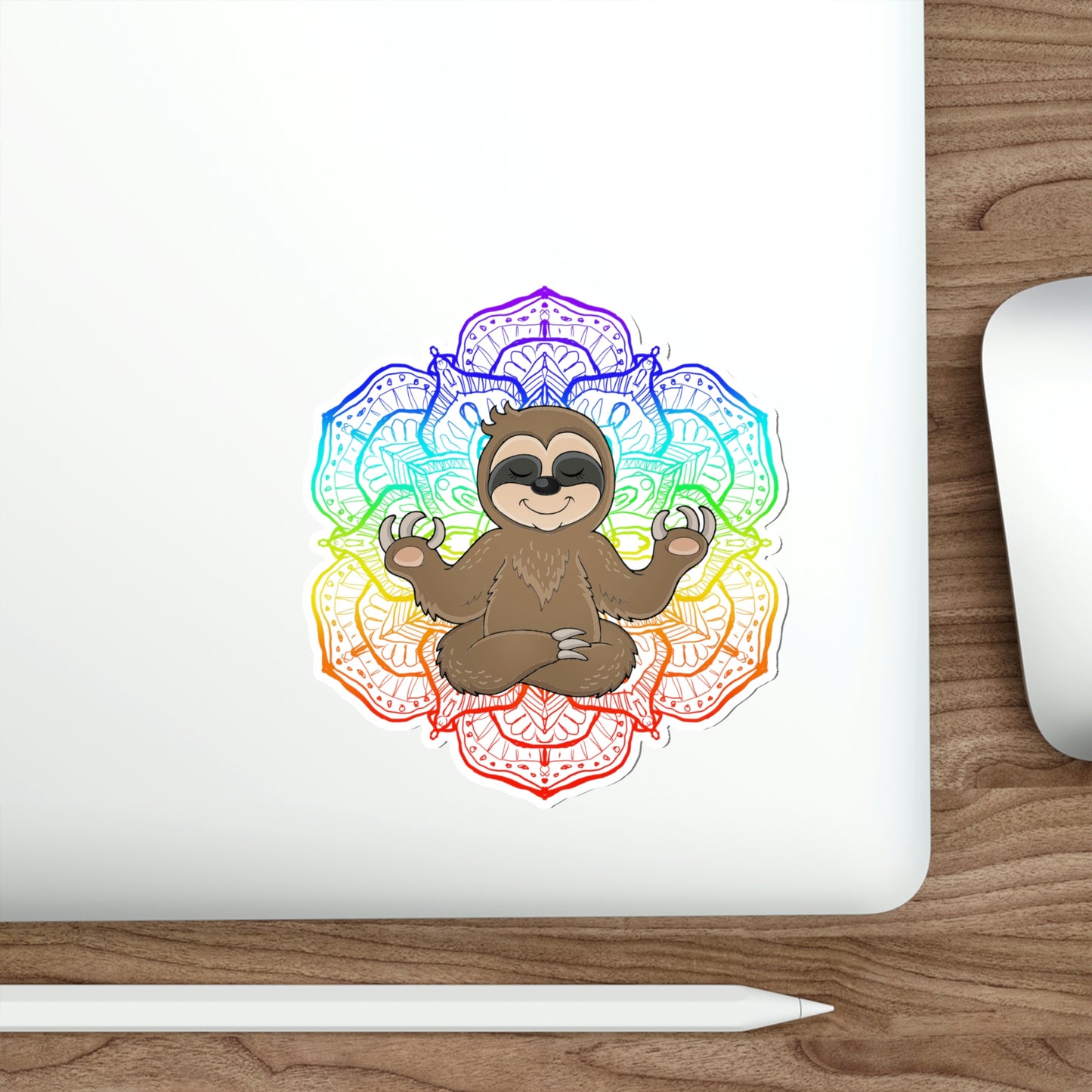 Sloth-Yoga, Meditation, Chakras Die-Cut Stickers