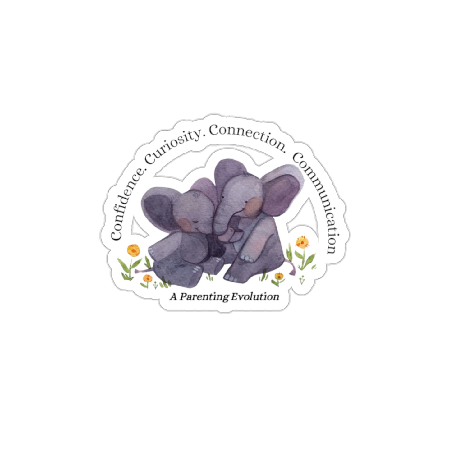 Elephants, Parenting Evolution, Parenting, Mom gift, Dad gift, Parenting Gift, Die-Cut Stickers