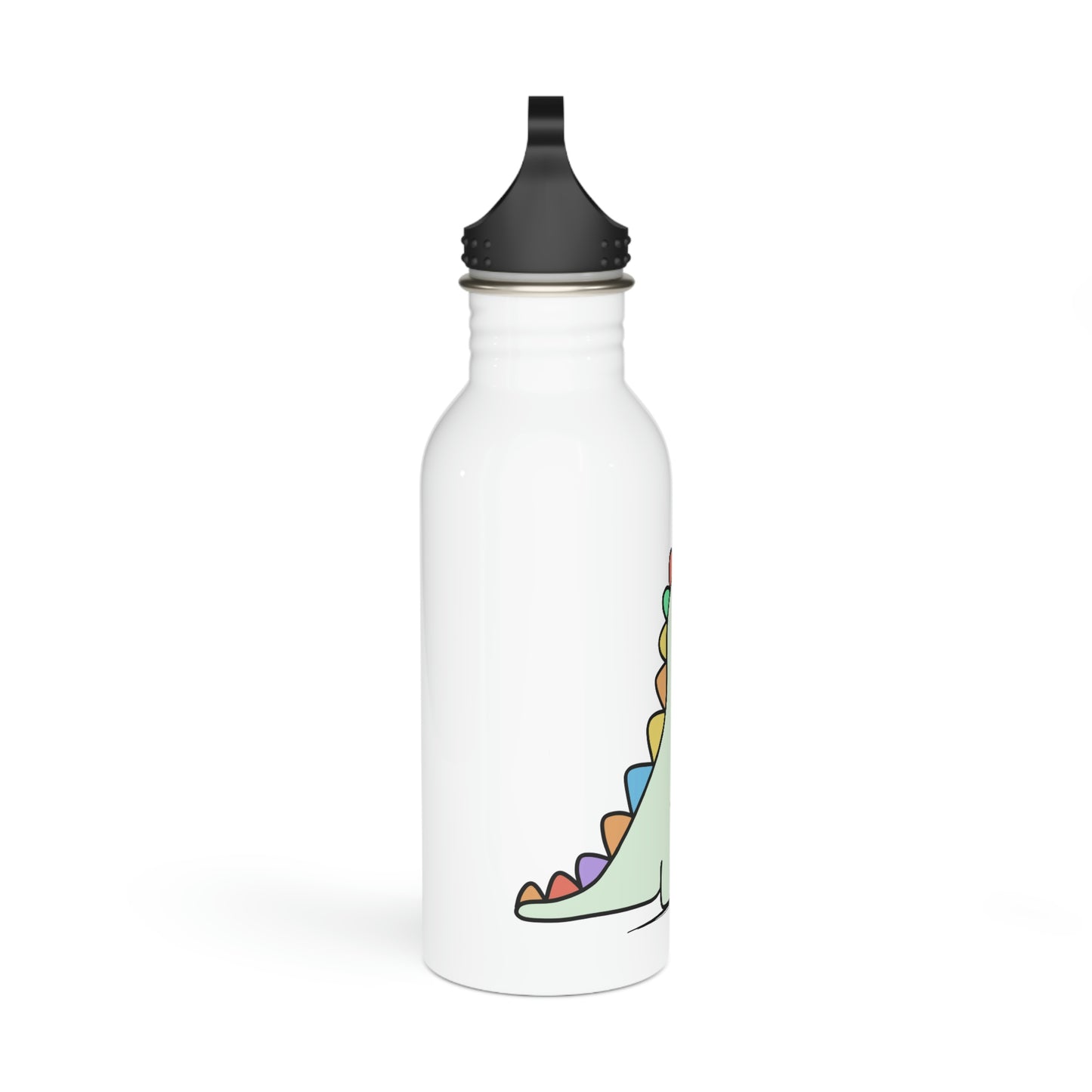 Dinosaur, Rainbow- Stainless Steel Water Bottle