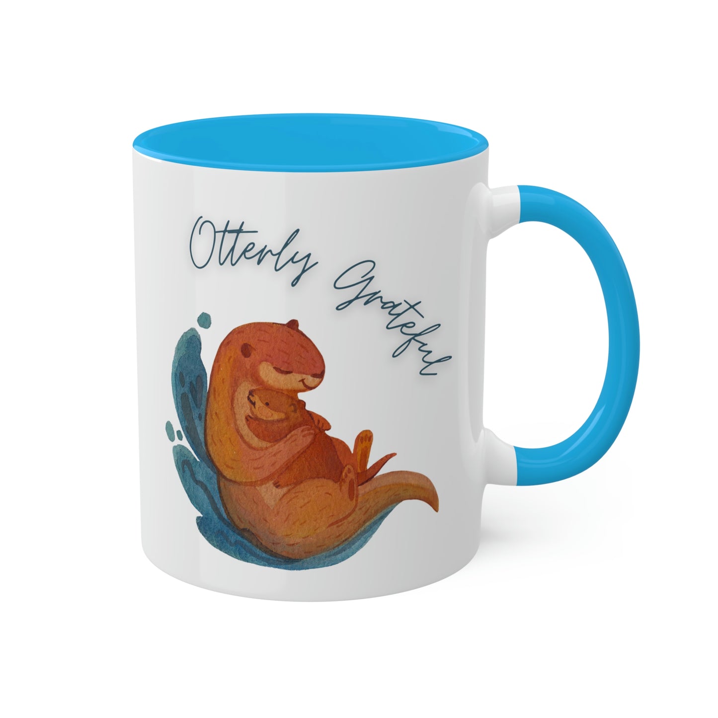 Otterly Grateful, Otter and baby, mom gift, dad gift, caregiver gift, color options Mug
