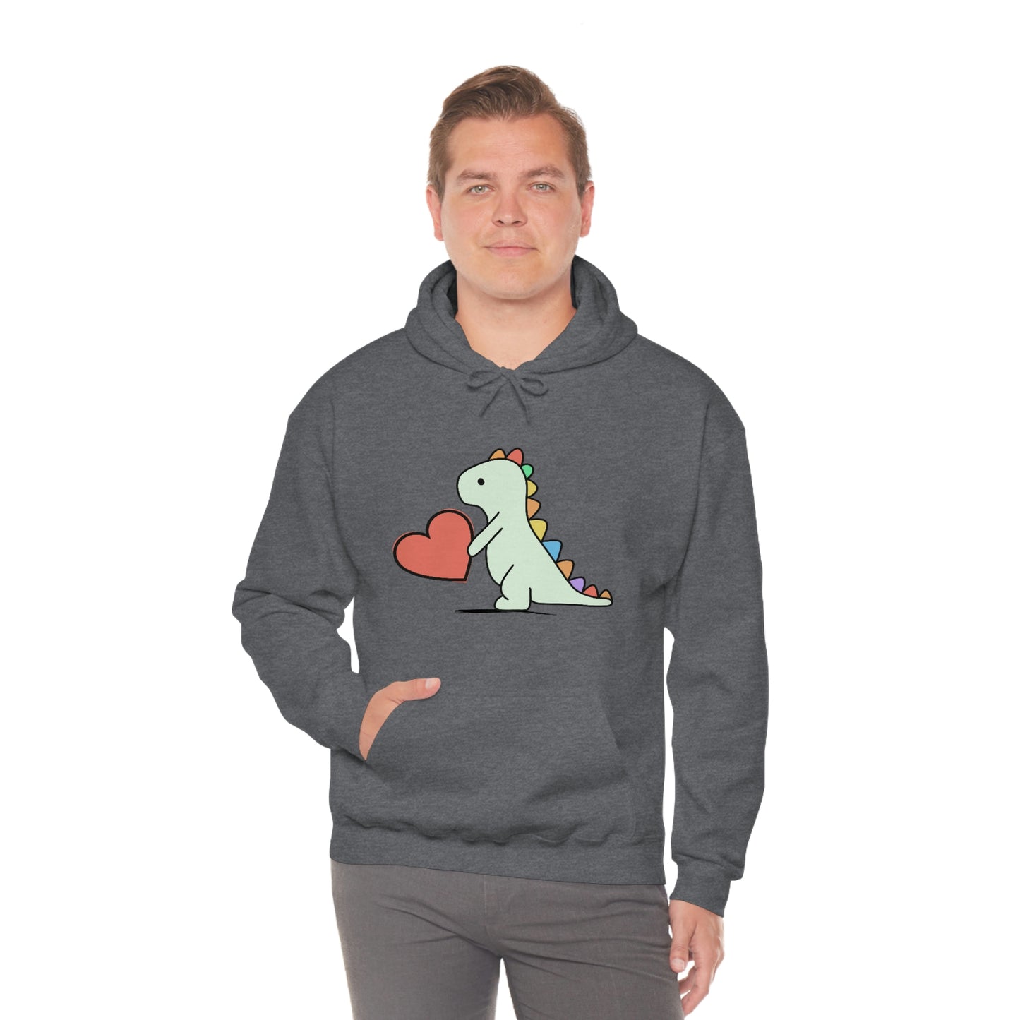 Dinosaur Hoodie, Rainbow Dinosaur,