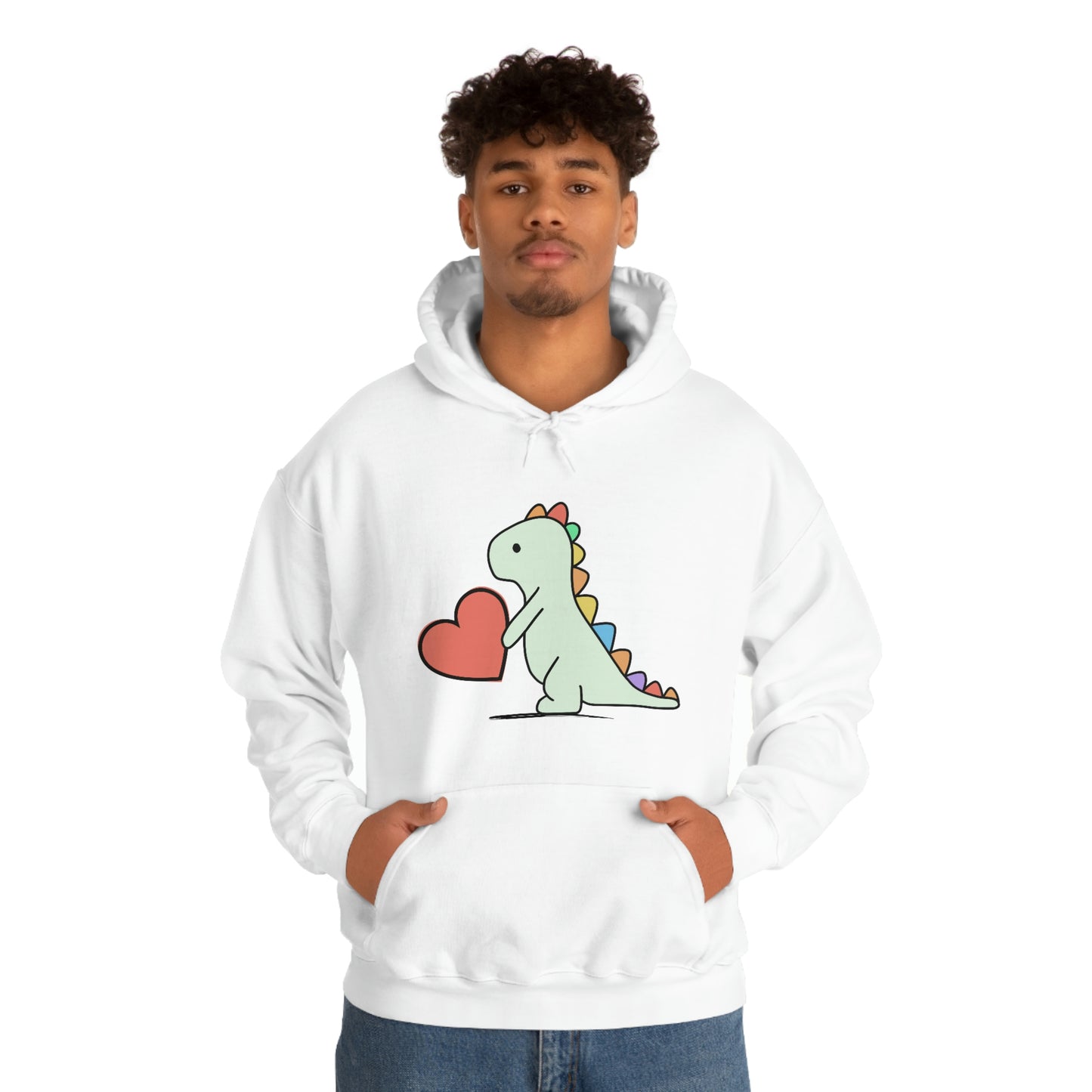 Dinosaur Hoodie, Rainbow Dinosaur,