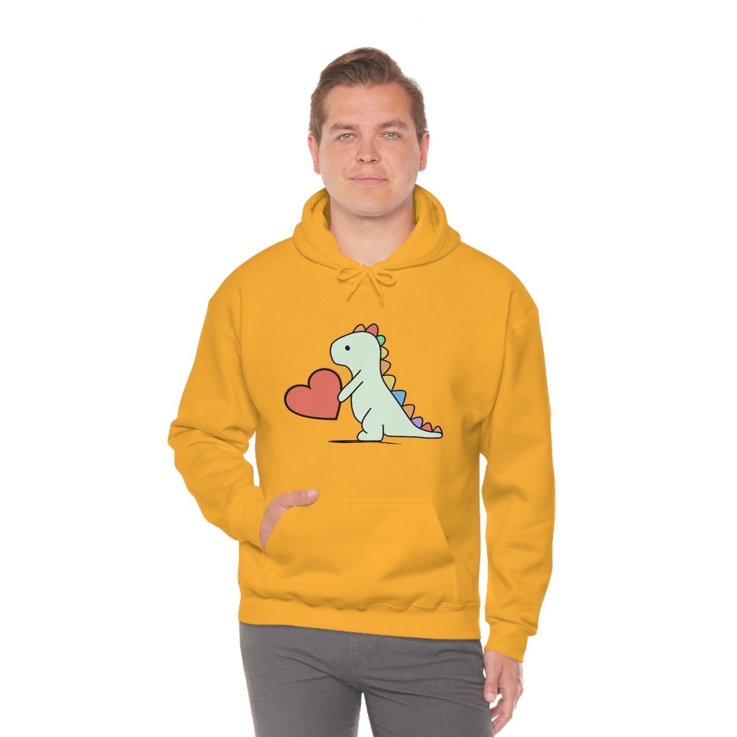 Dinosaur Hoodie, Rainbow Dinosaur,