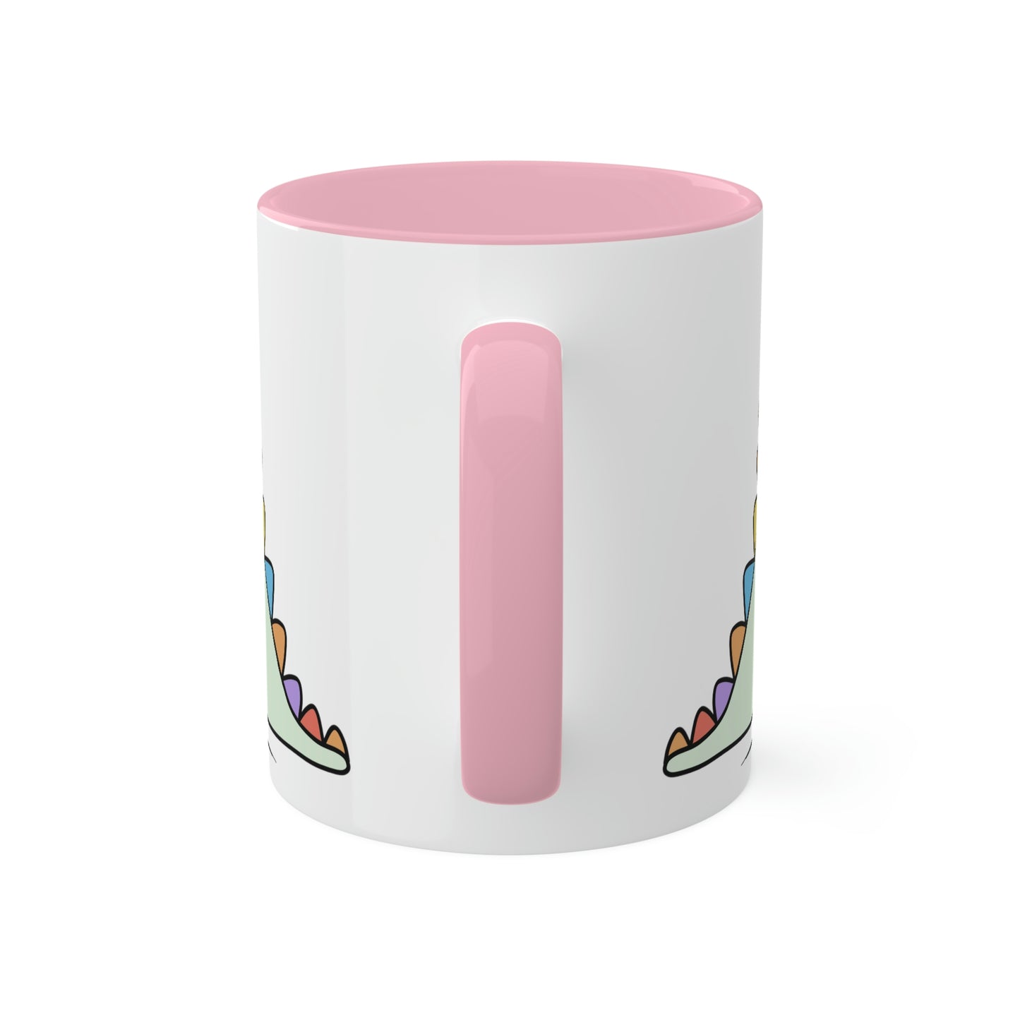 Rainbow Dinosaur, Rainbow Dino, Valentine, Multiple options, Colorful Mugs, 11oz