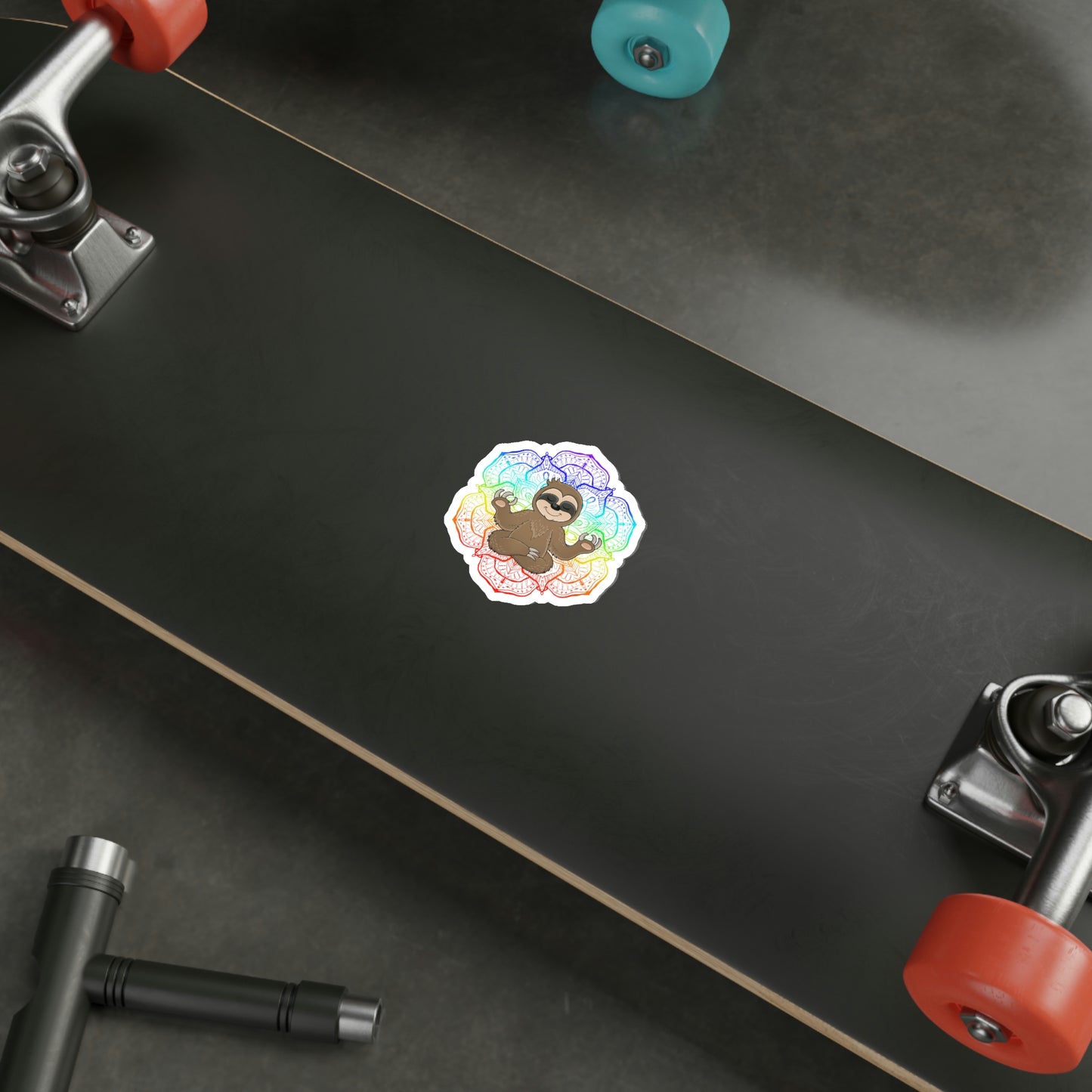 Sloth-Yoga, Meditation, Chakras Die-Cut Stickers