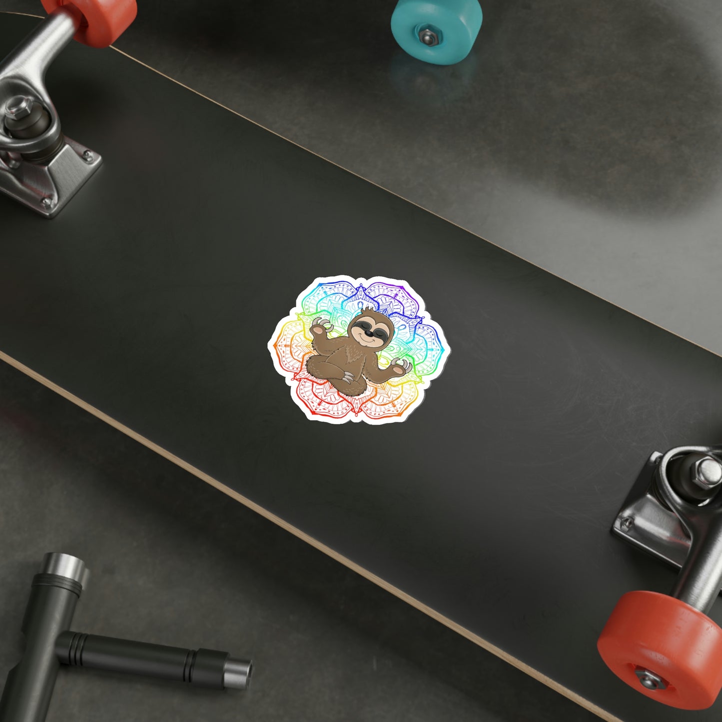 Sloth-Yoga, Meditation, Chakras Die-Cut Stickers