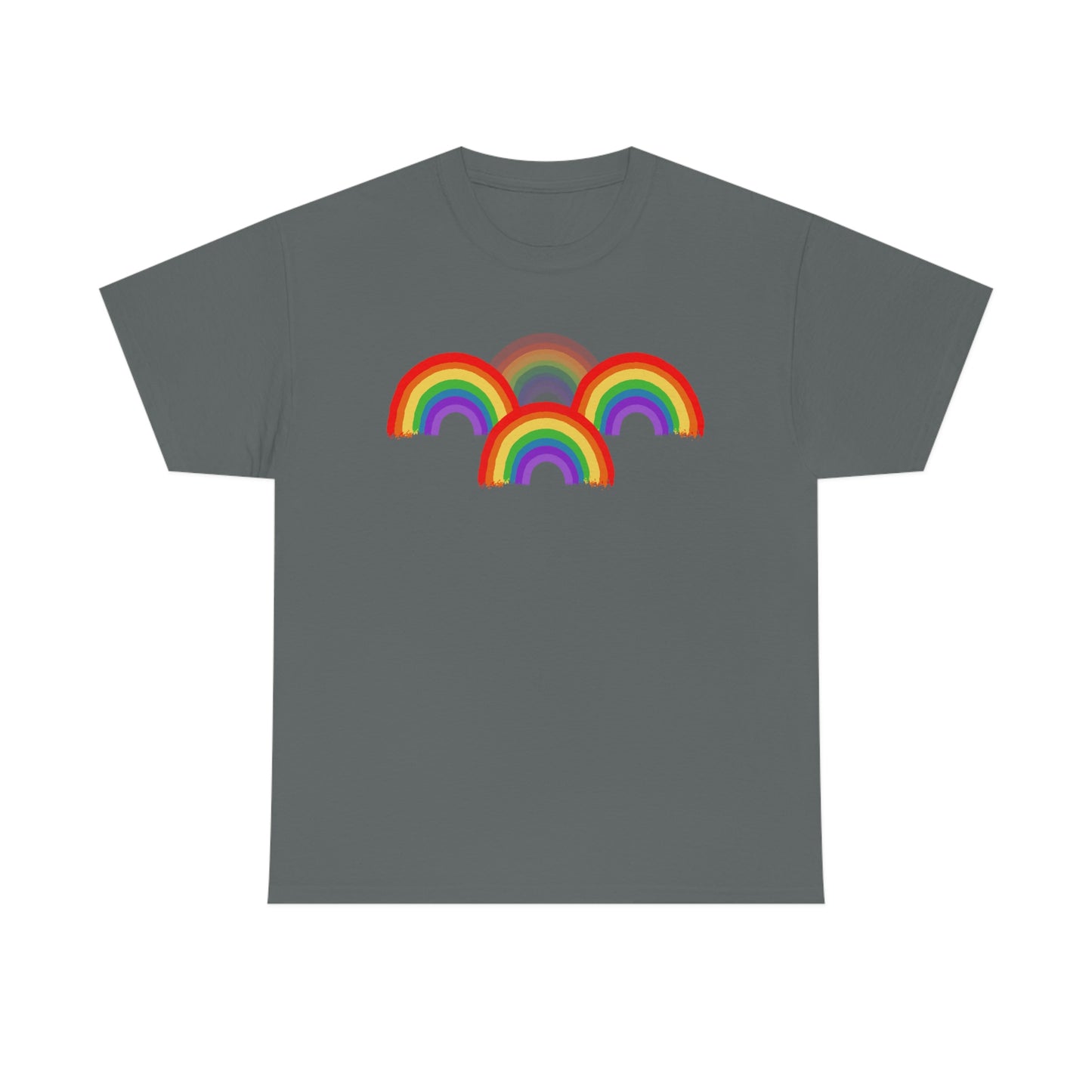 Rainbow Tee, Multiple Rainbows, Unisex Tee, Pride